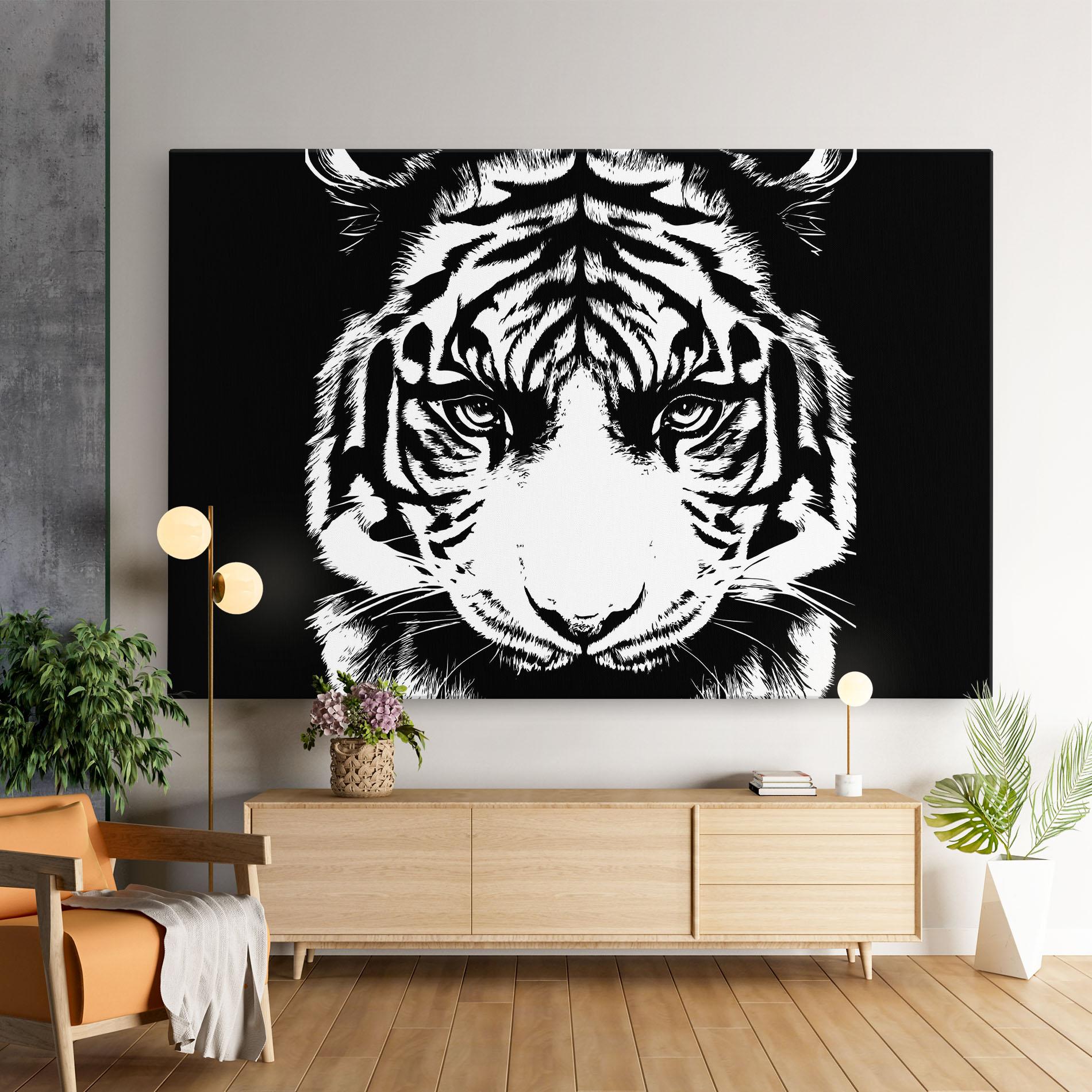 Leinwandbild Big Eyes Tiger mockup 9