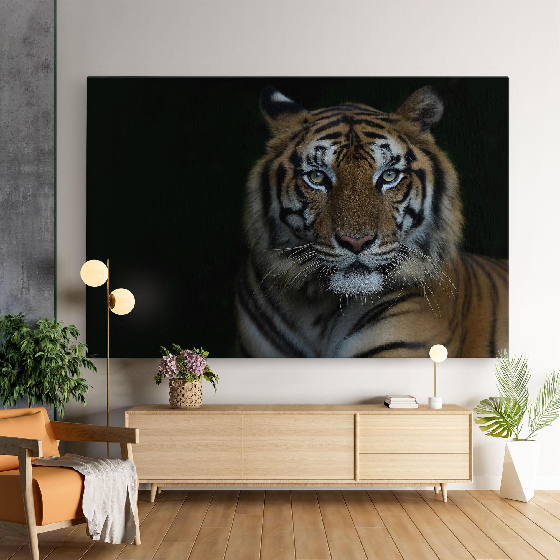 Leinwandbild Close Up Tiger mockup 9
