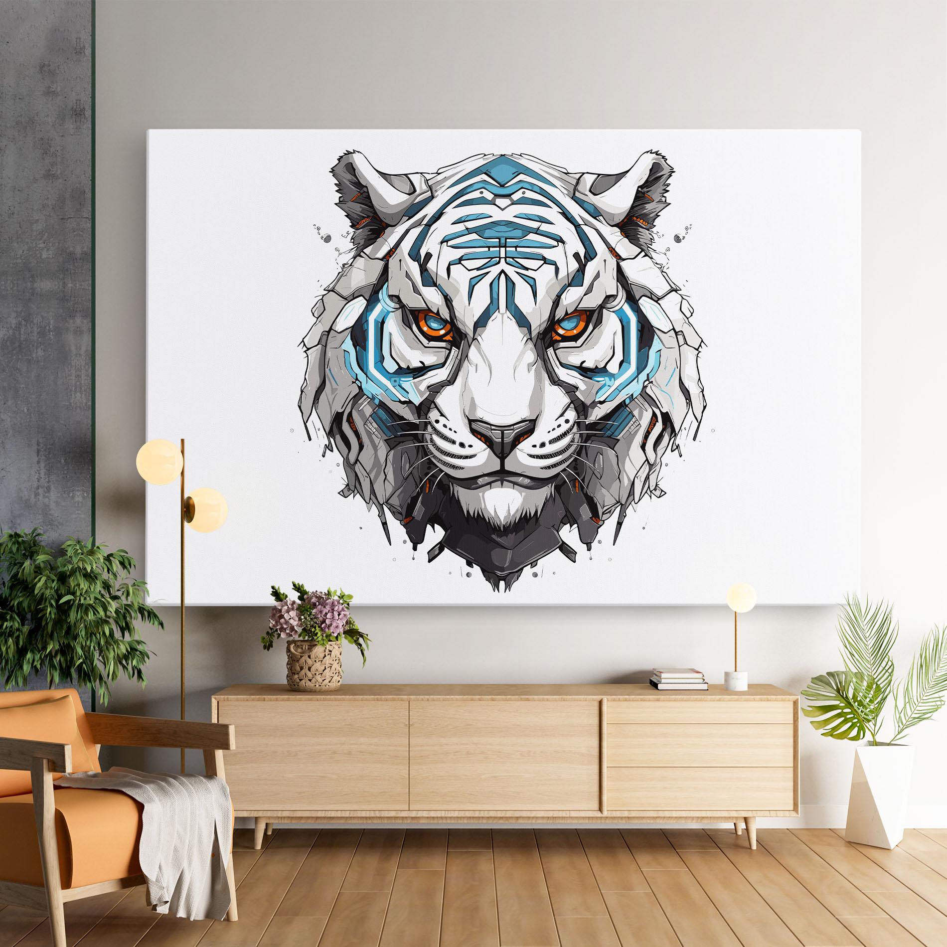 Leinwandbild Cyborg Tiger mockup 9