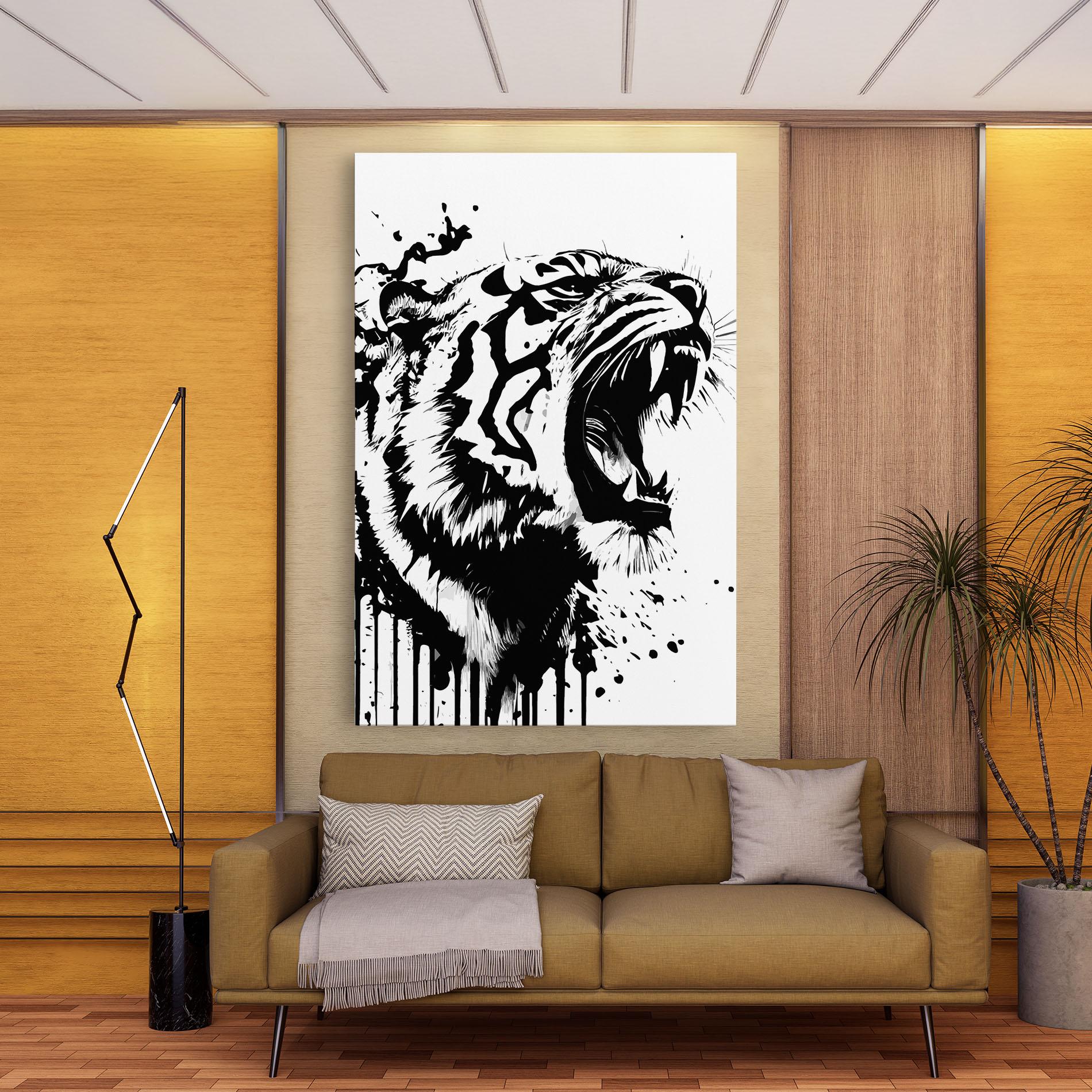 Leinwandbild Ink Art Tiger mockup 9