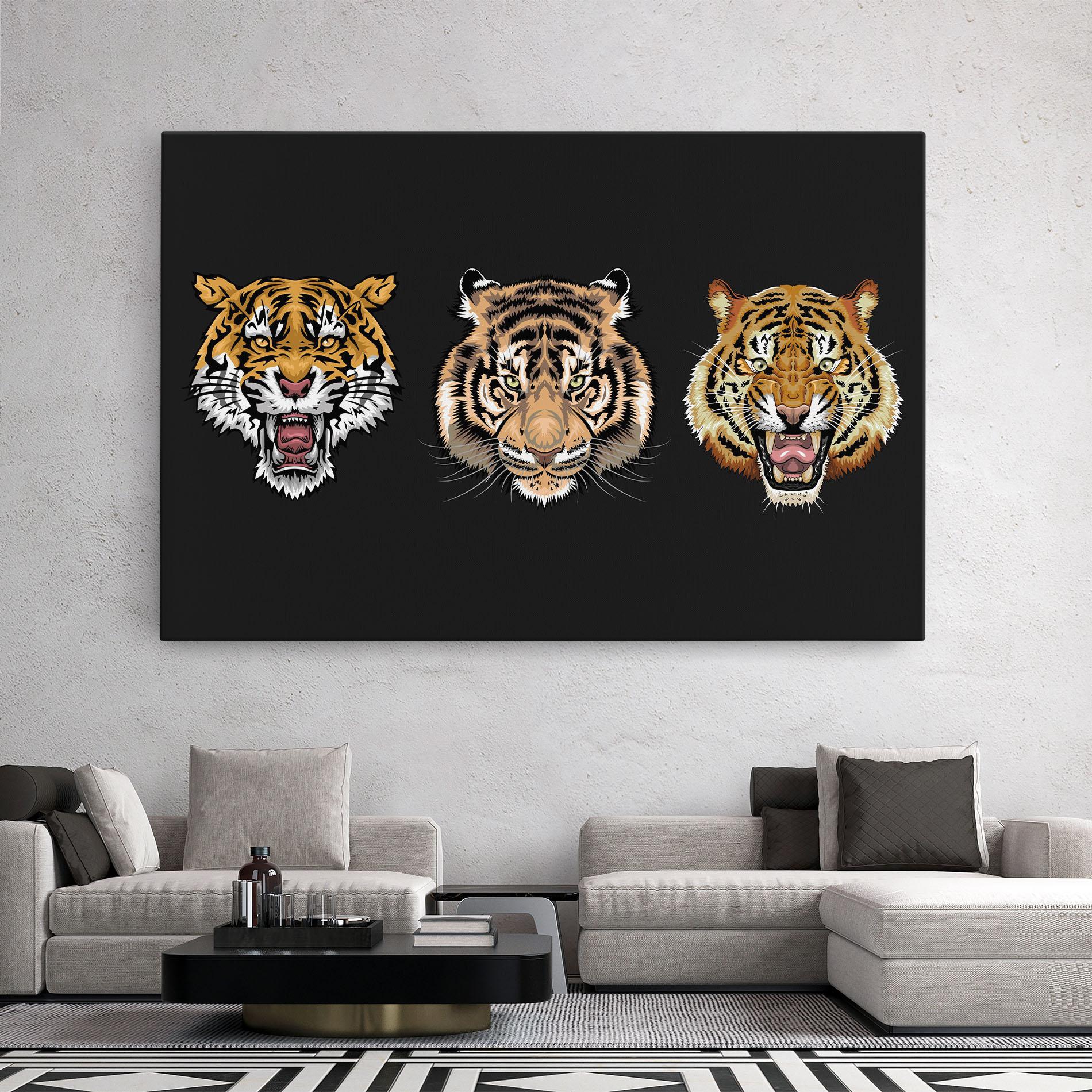 Leinwandbild 3 Tigers mockup 2