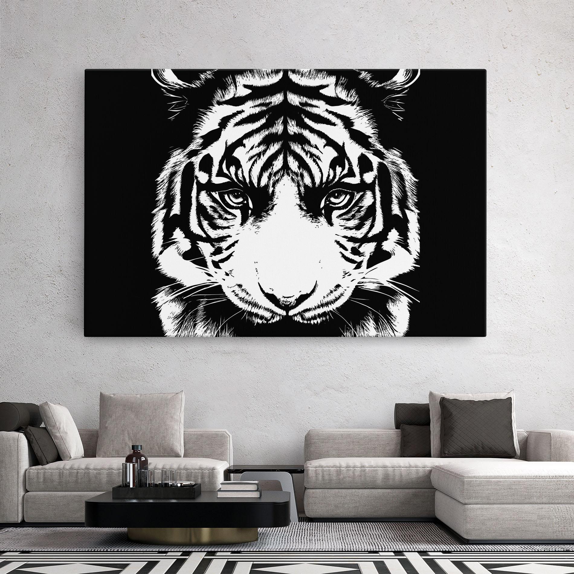 Leinwandbild Big Eyes Tiger mockup 2