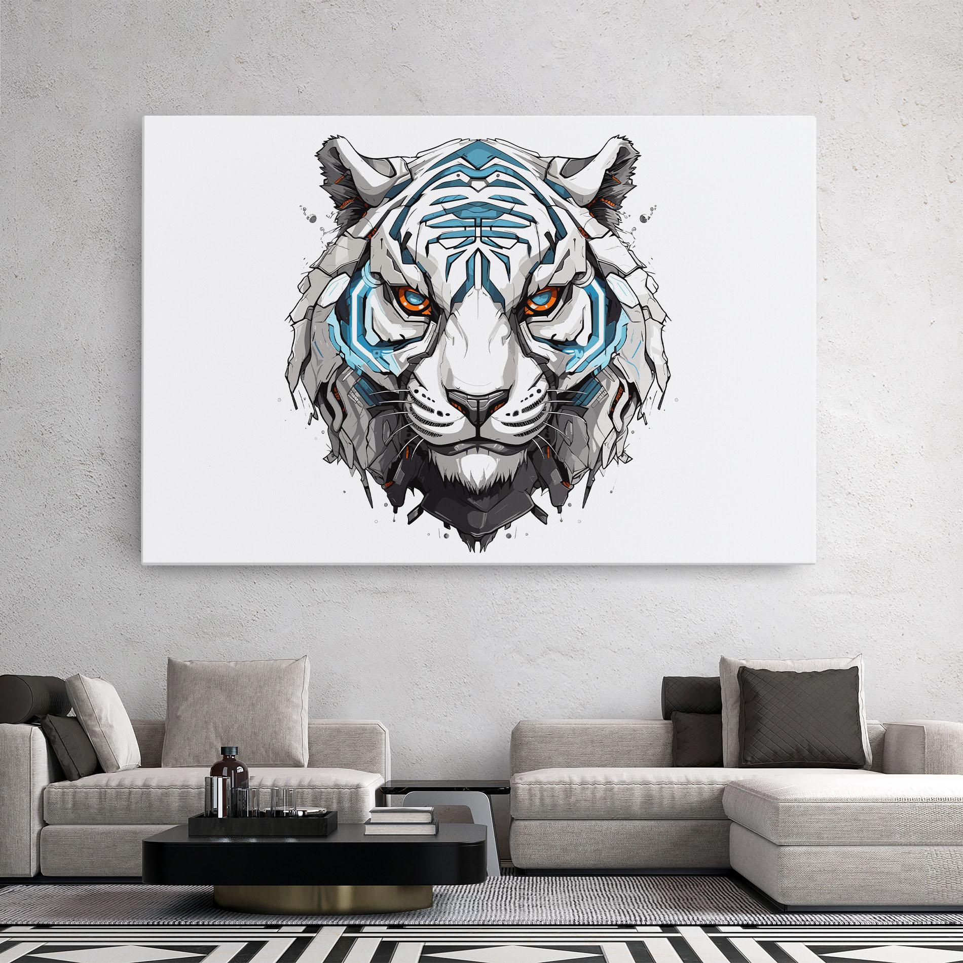 Leinwandbild Cyborg Tiger mockup 2