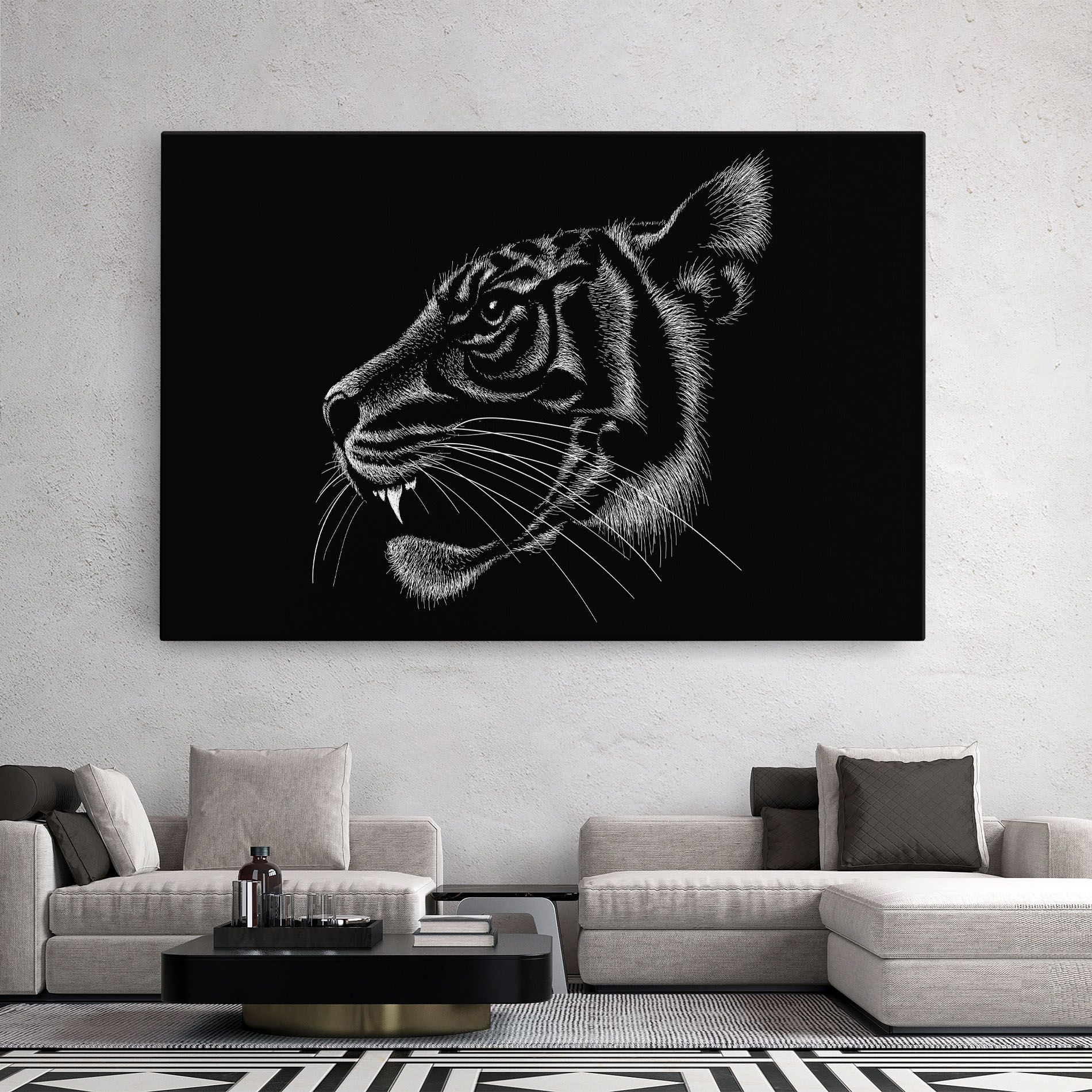 Tiger White Head mockup 2