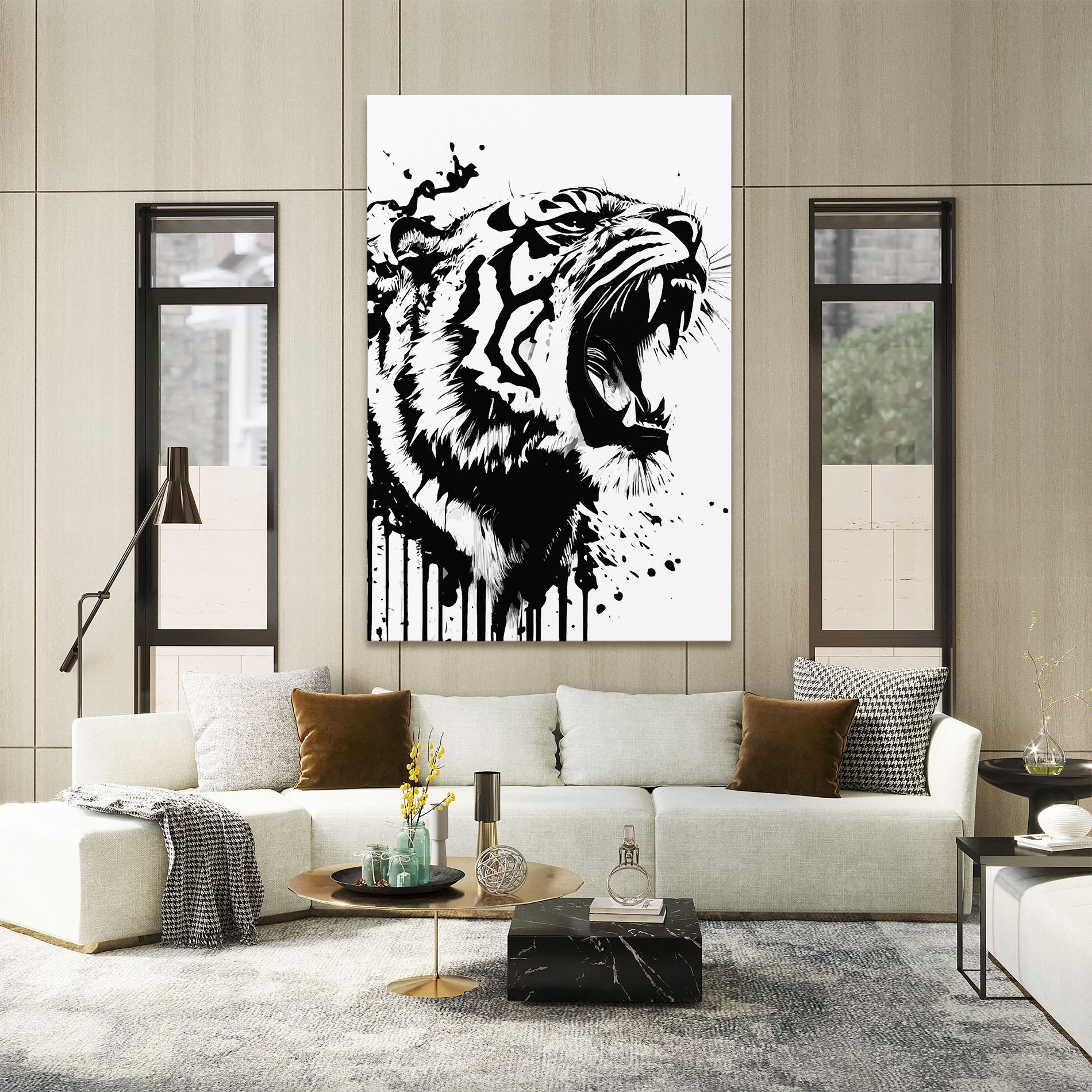 Leinwandbild Ink Art Tiger mockup 2