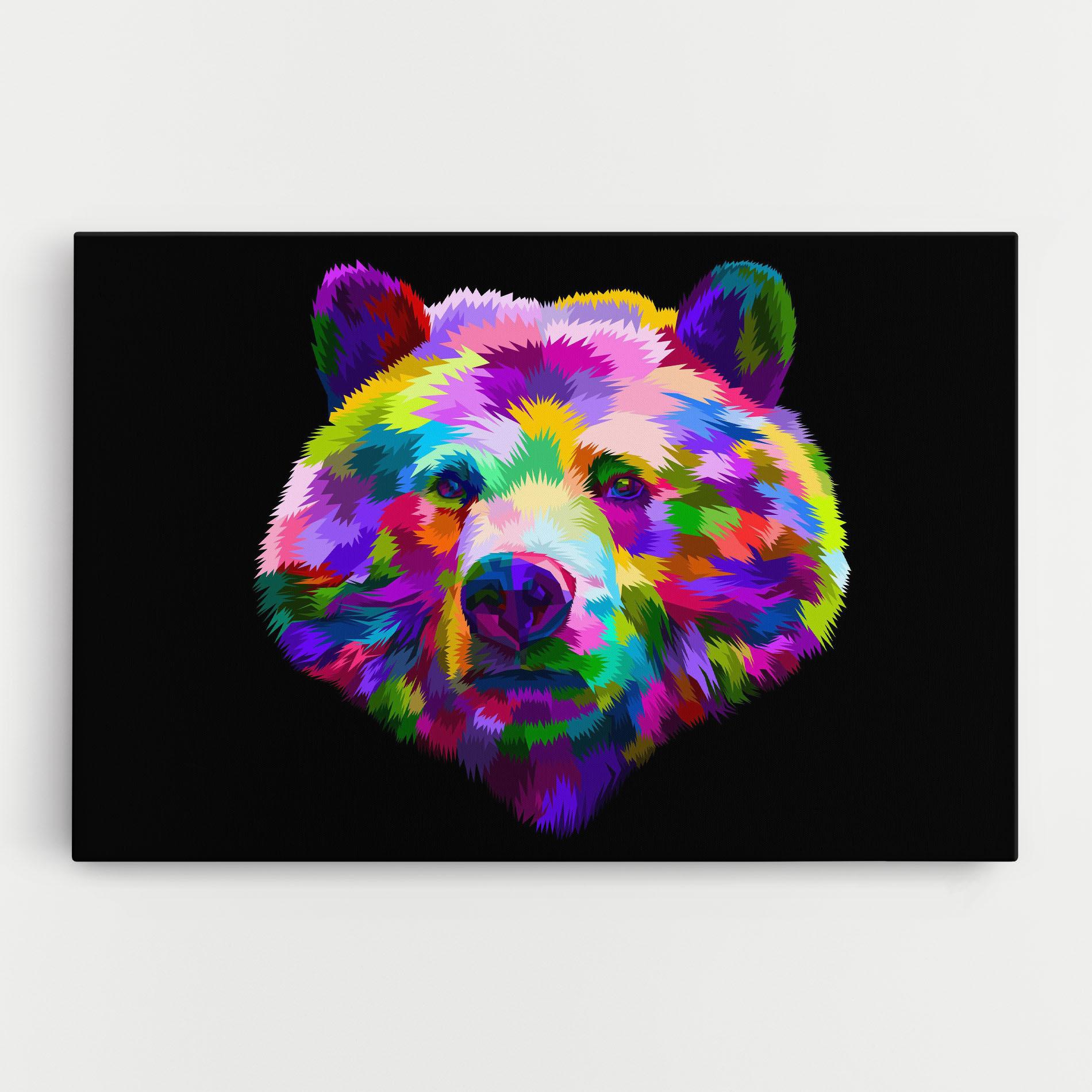 Leinwandbild Bear Head Art mockup 0