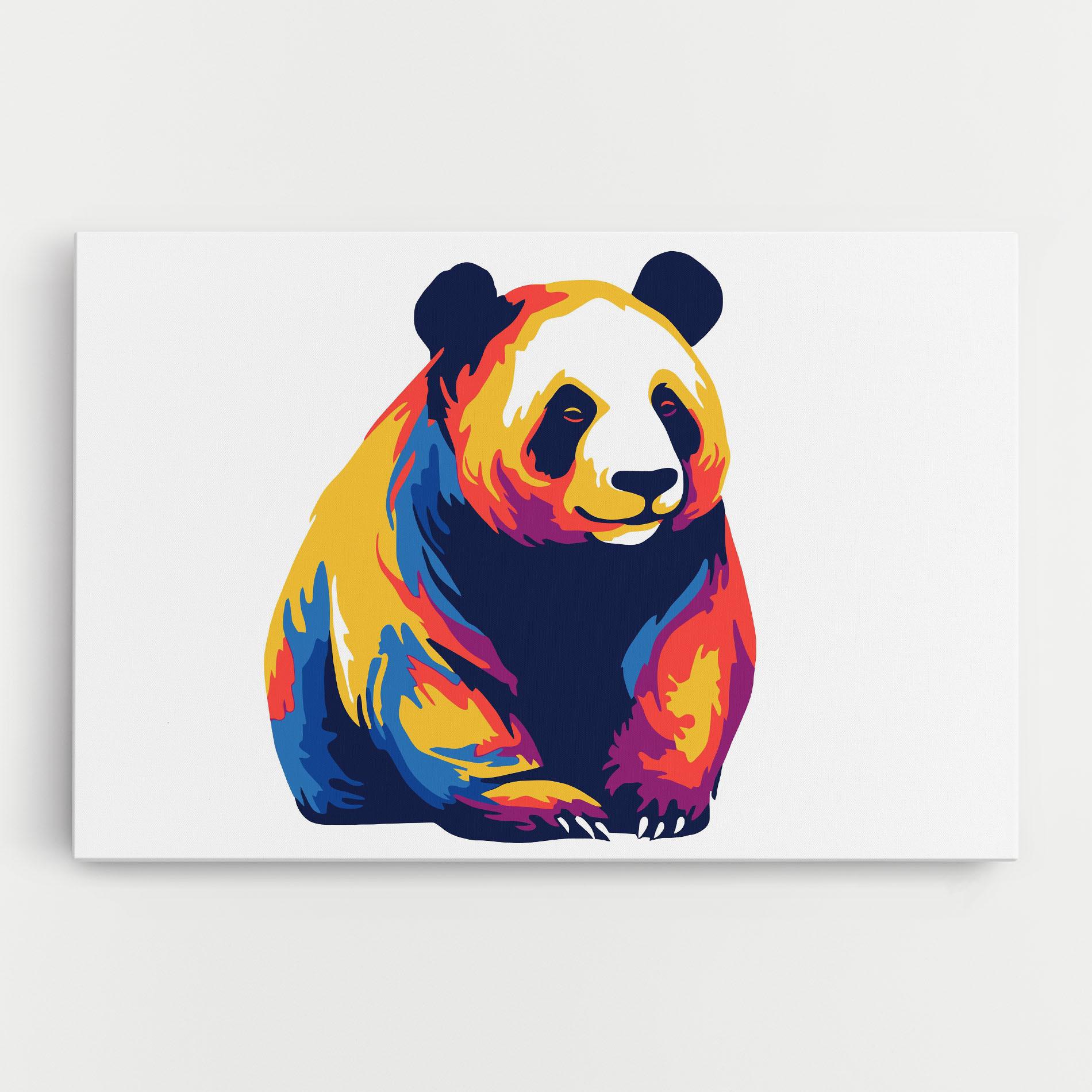 Leinwandbild Cute Panda mockup 0