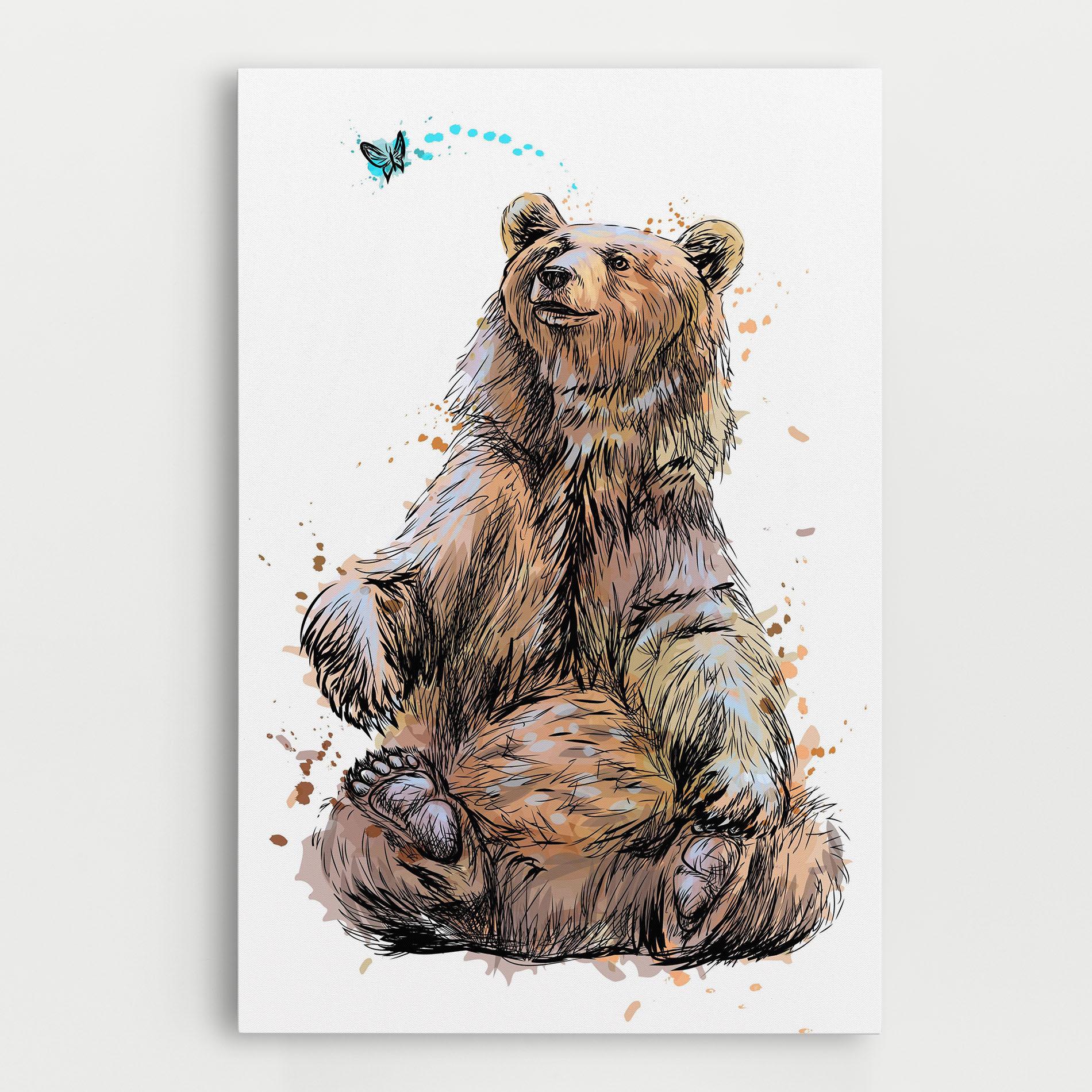 Leinwandbild Butterfly Bear mockup 0