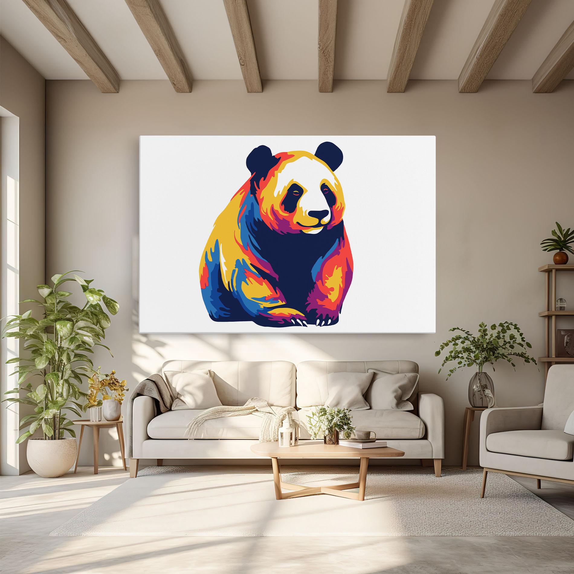 Leinwandbild Cute Panda mockup 6