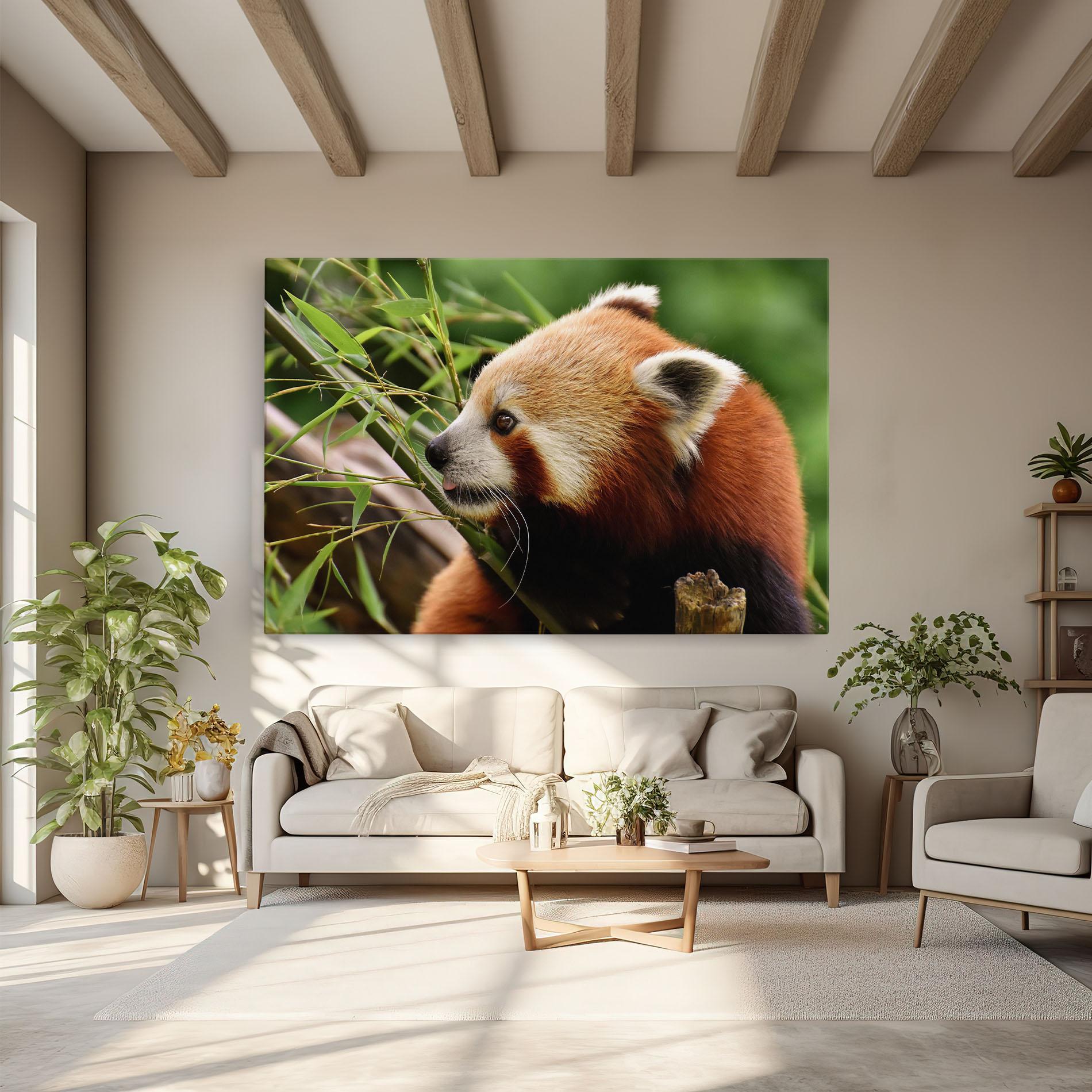 Leinwandbild Cute Red Panda mockup 6