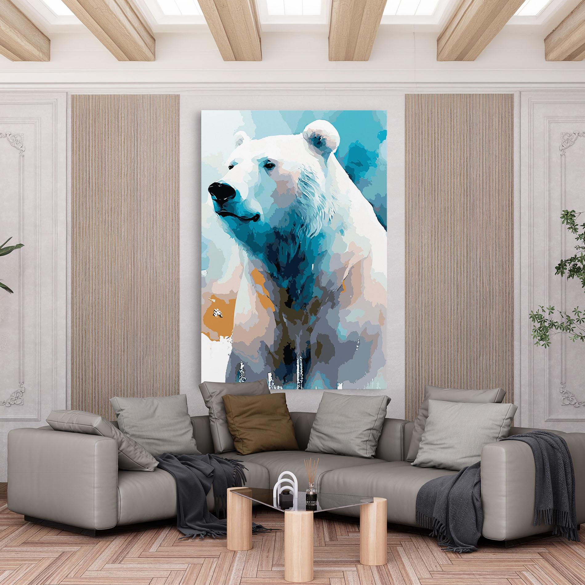 Leinwandbild Beautiful Icebear mockup 6