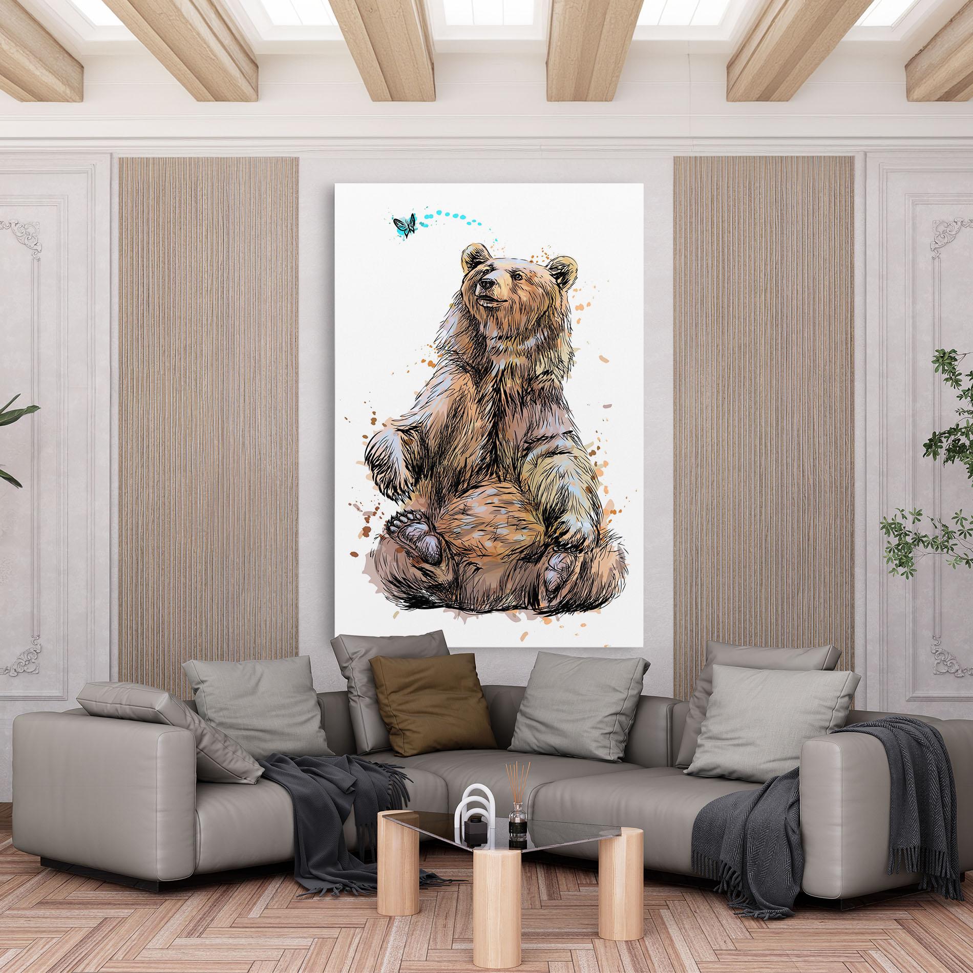 Leinwandbild Butterfly Bear mockup 6