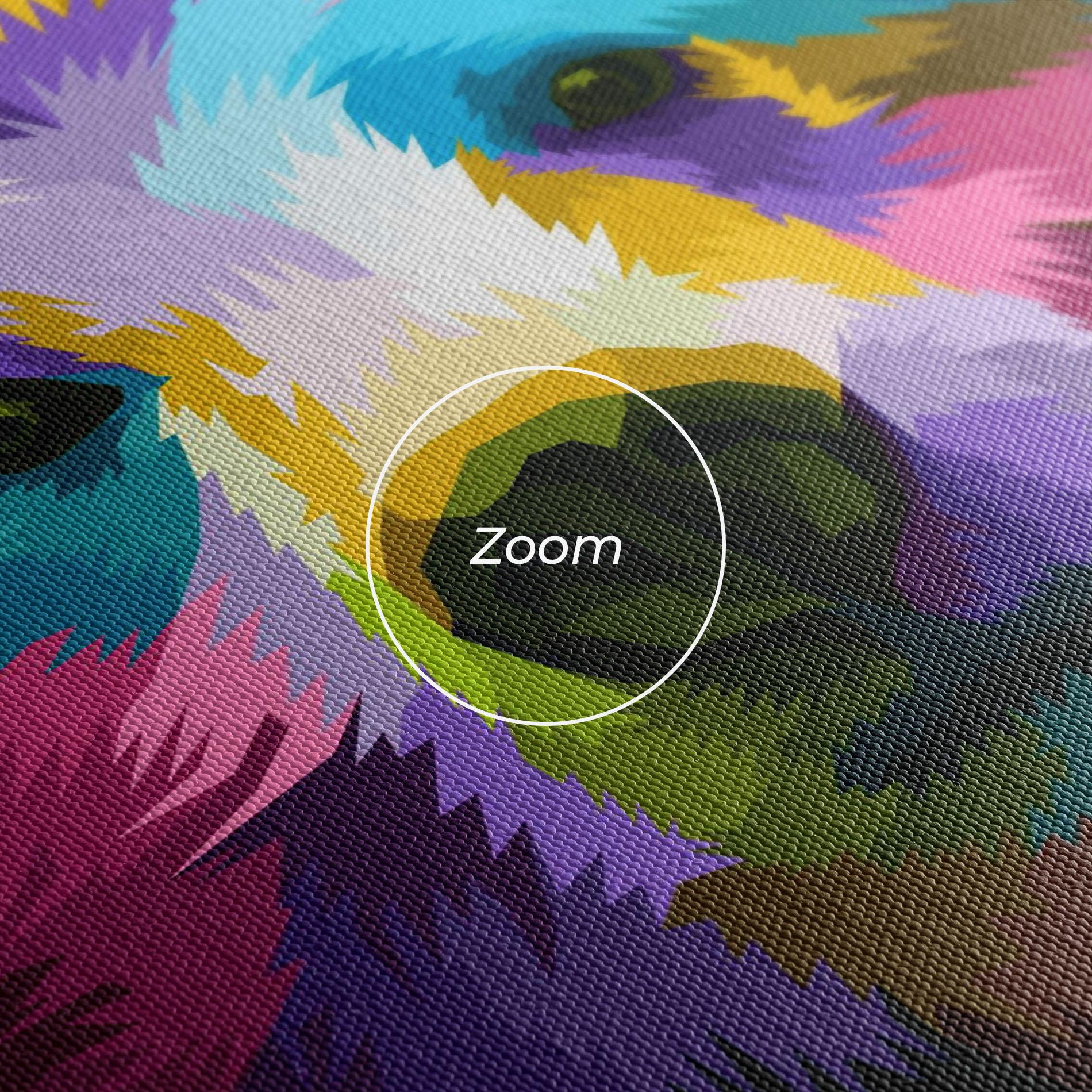 Leinwandbild Colorful Bear Head mockup 3