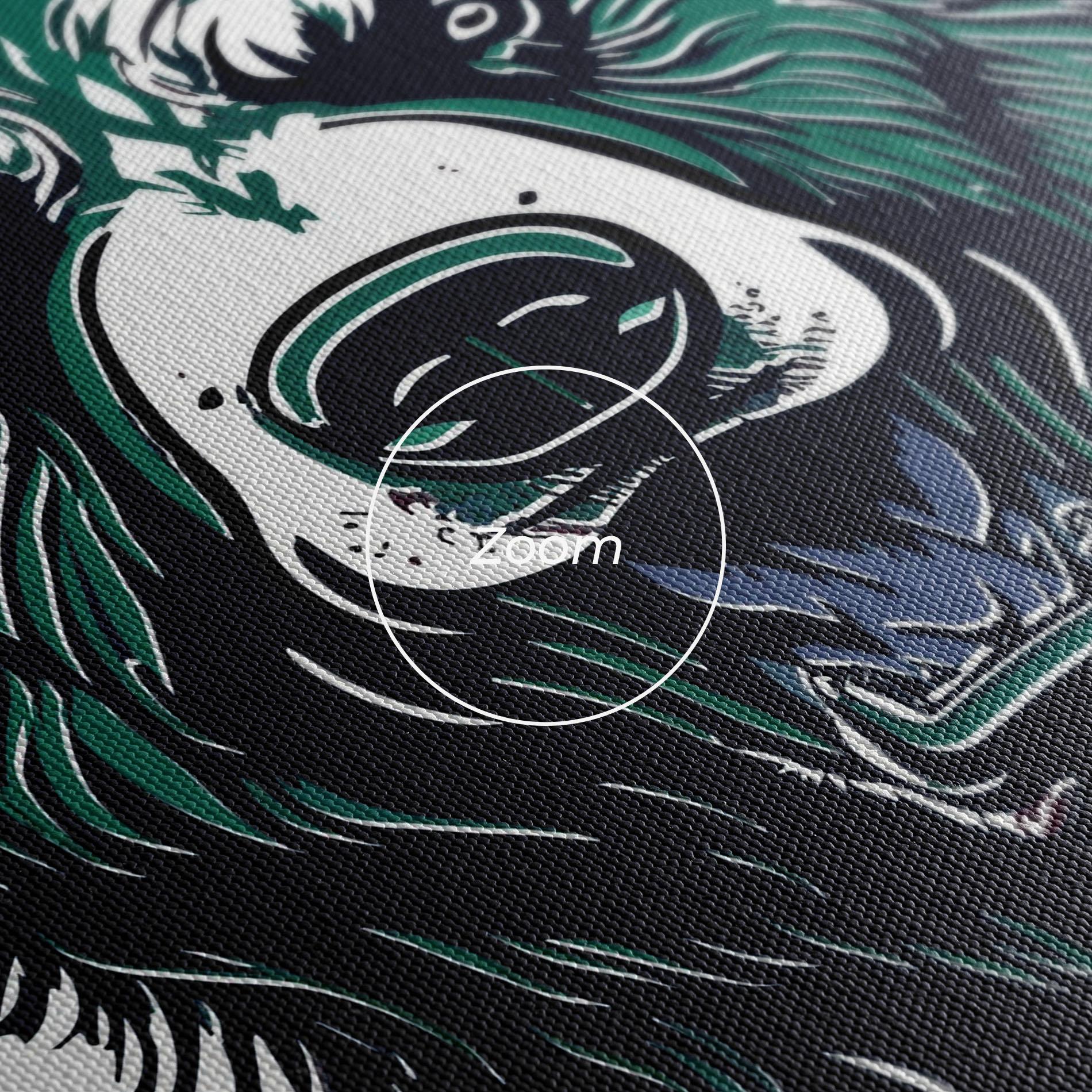 Leinwandbild Green Music Bear mockup 3