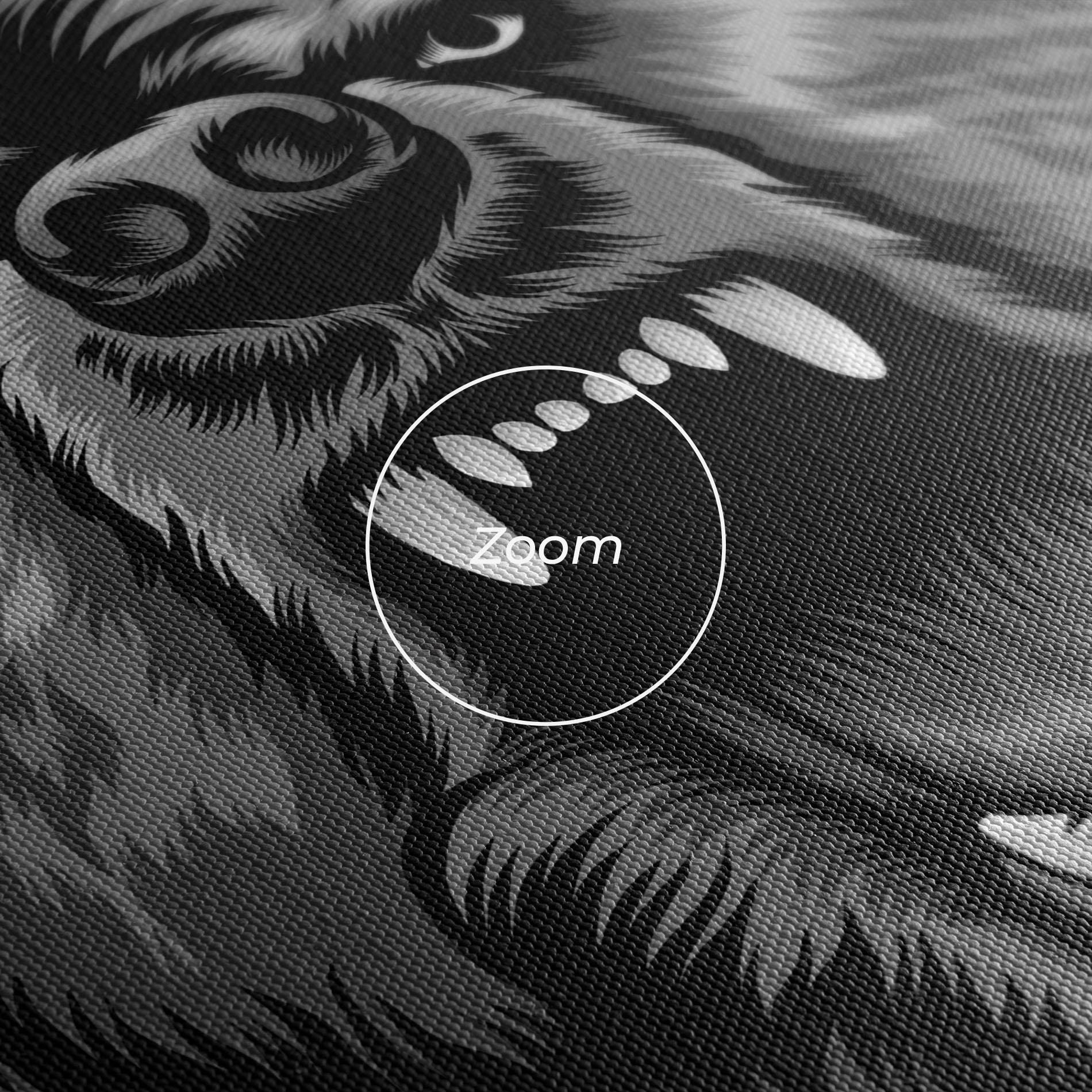 Leinwandbild Grey Bear Head mockup 3
