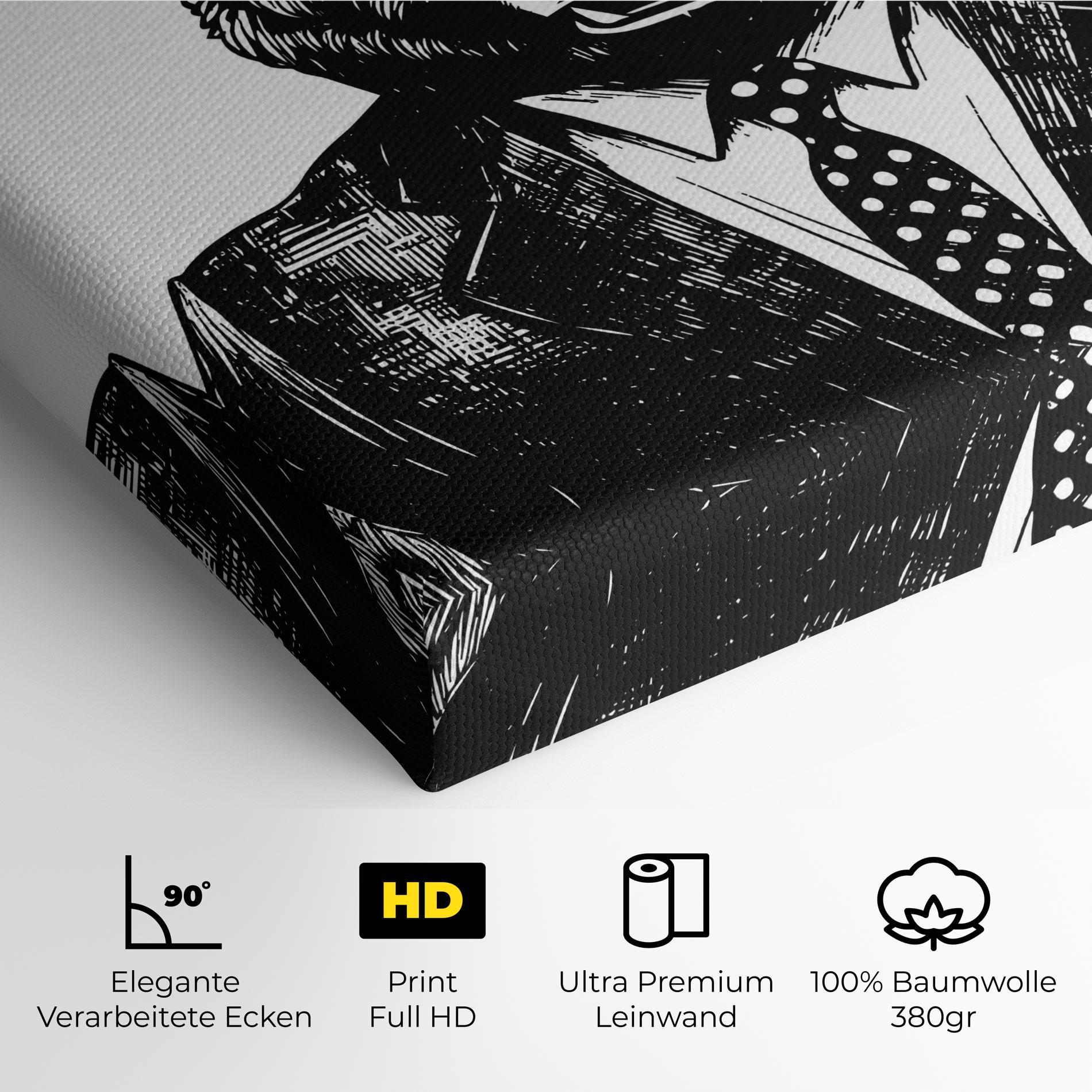 Leinwandbild Bear In Suit mockup 4