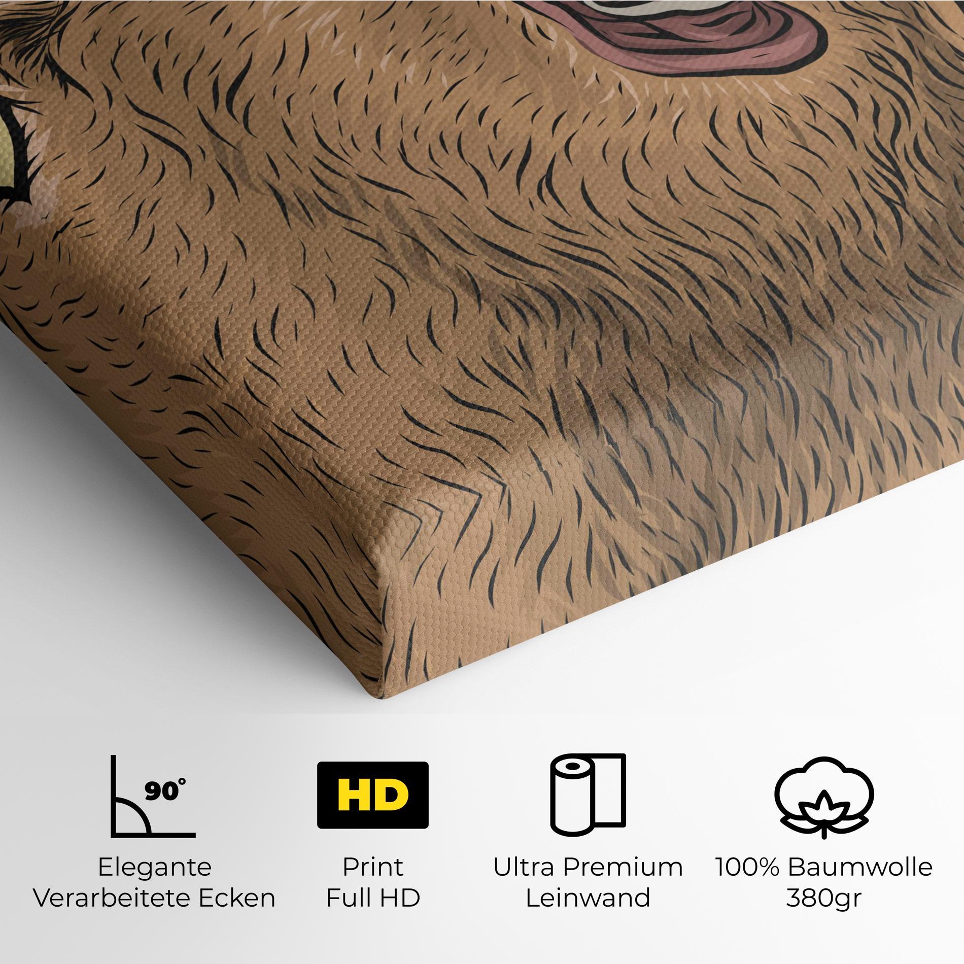 Leinwandbild Bear Singing mockup 4