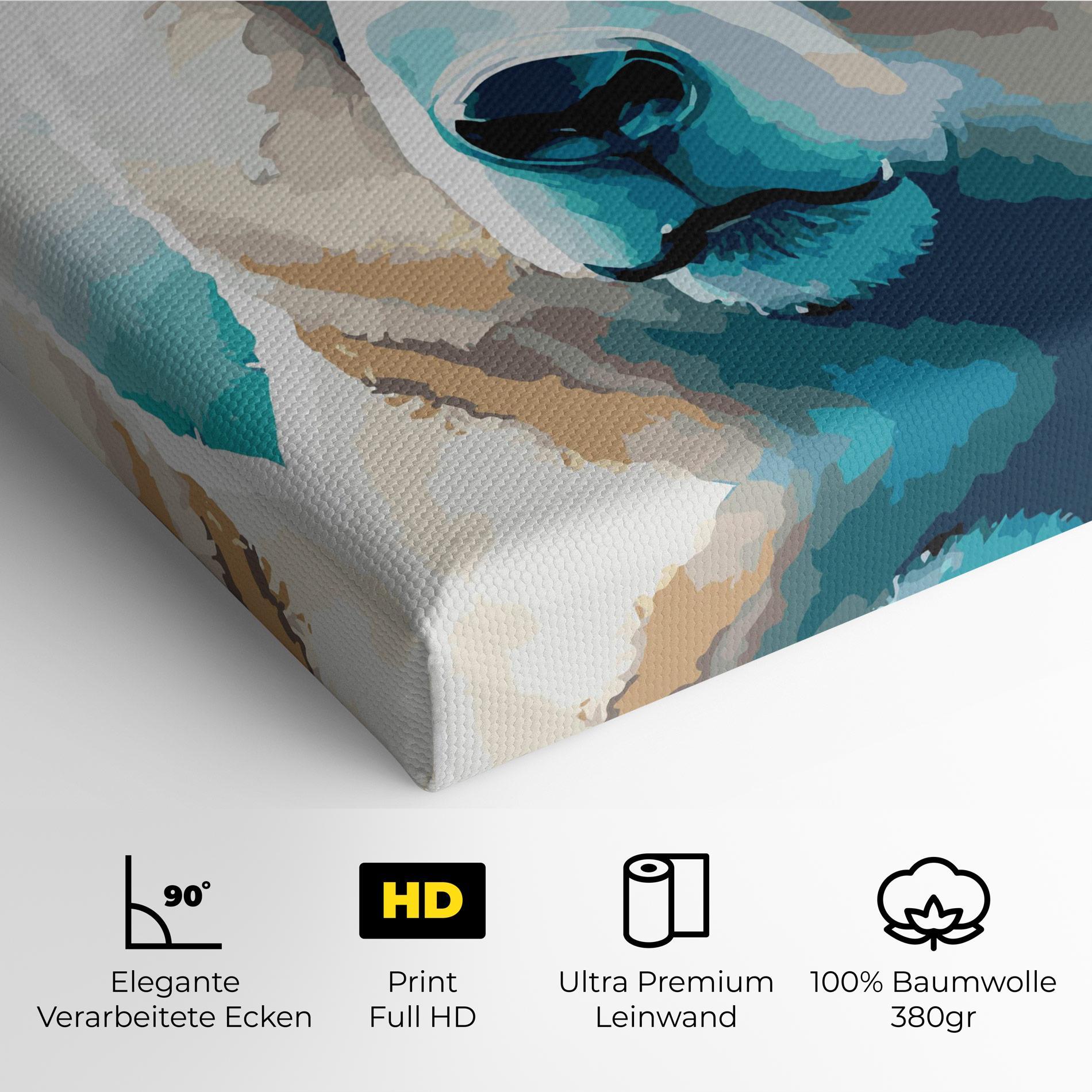 Leinwandbild Big Watercolor Bear mockup 4