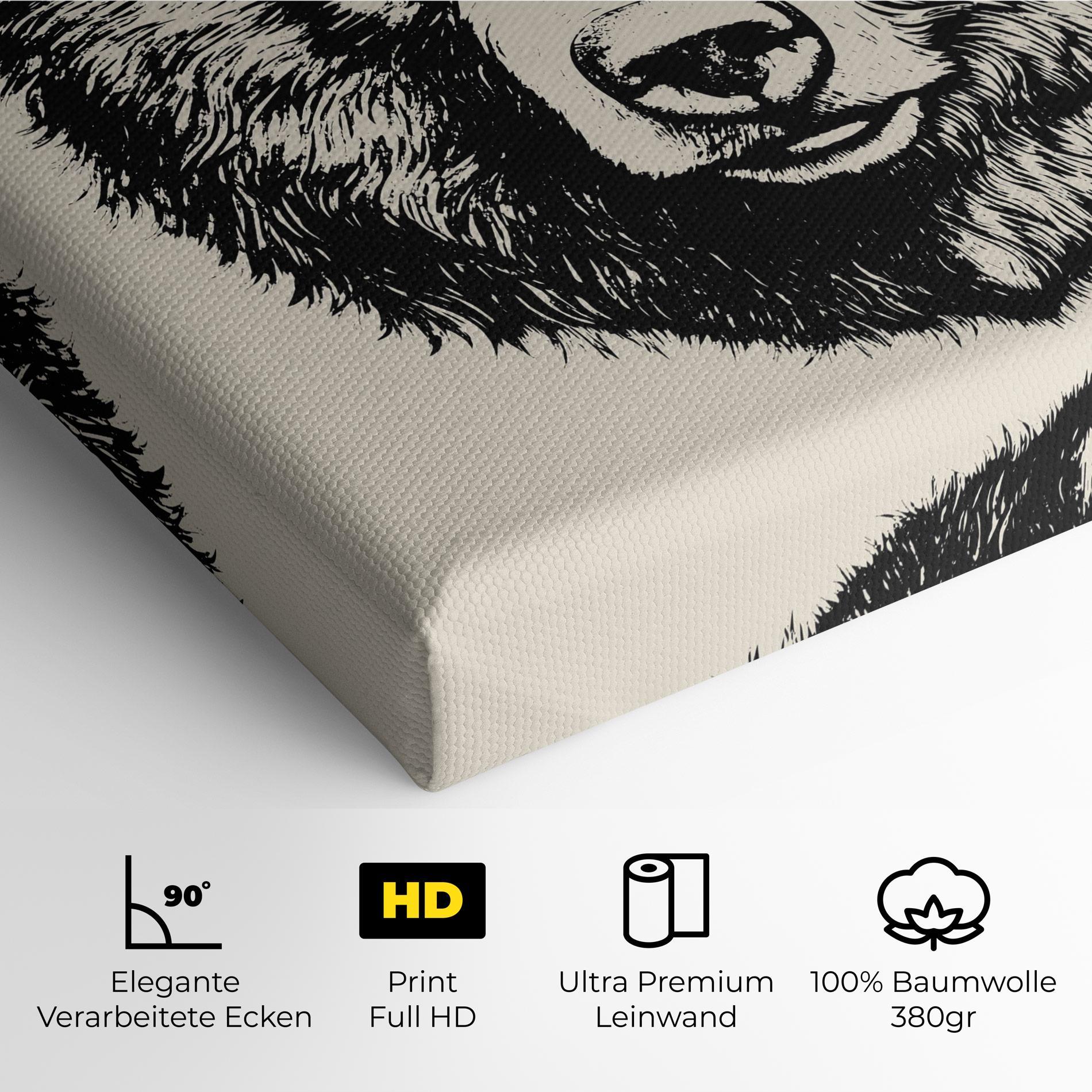 Leinwandbild Cream Head Bear mockup 4