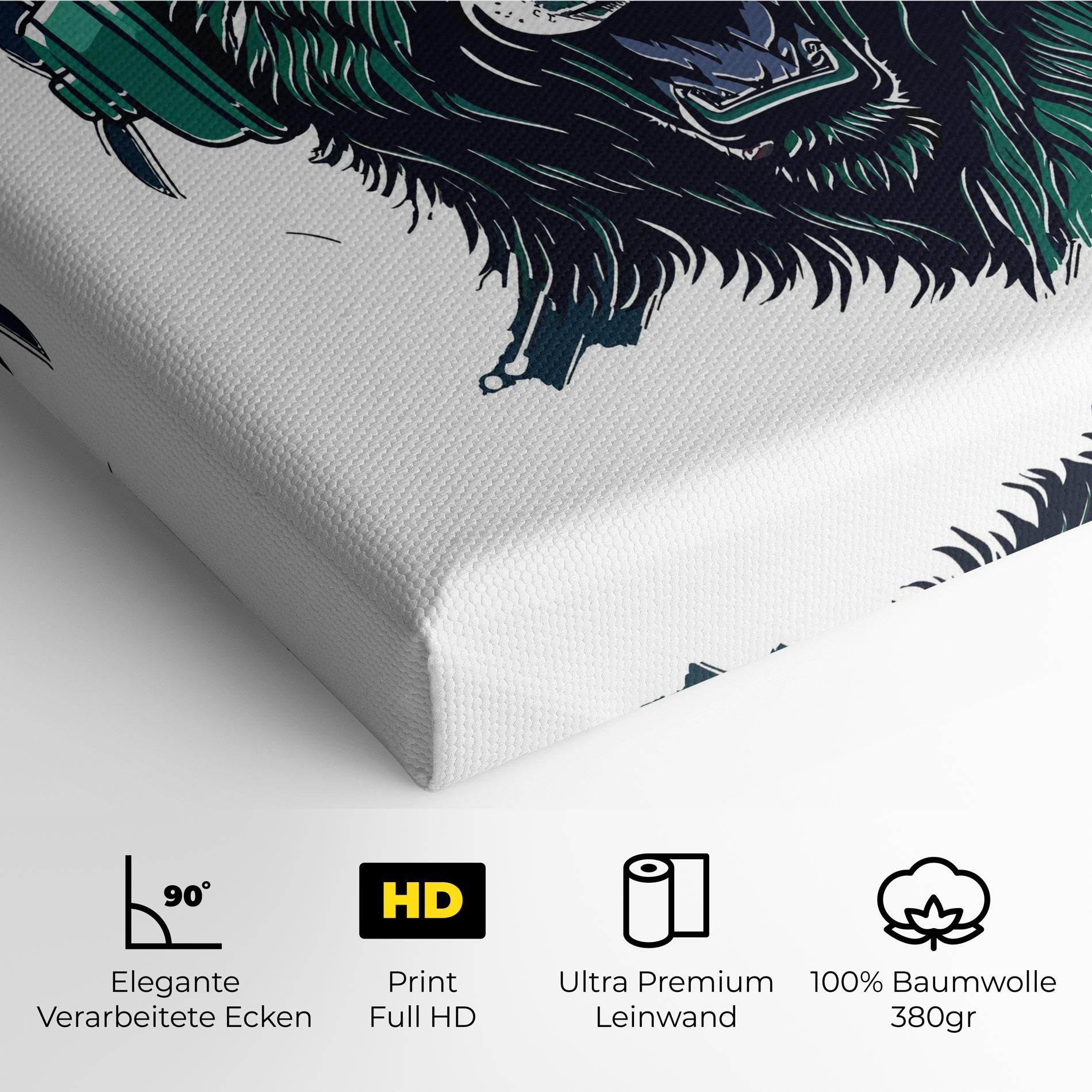Green Music Bear mockup 4