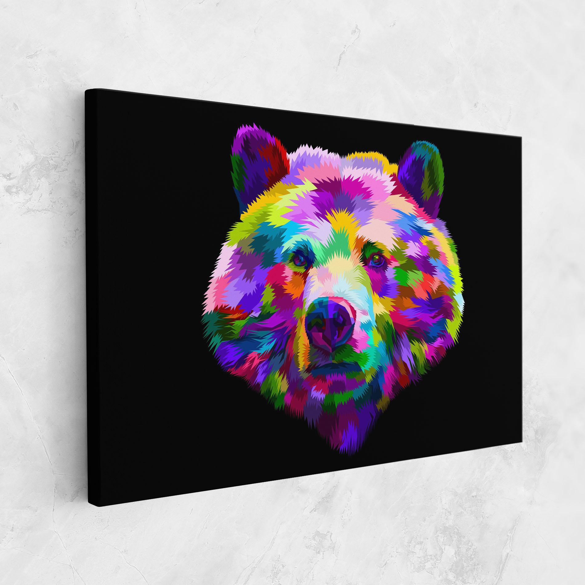 Leinwandbild Bear Head Art mockup 1