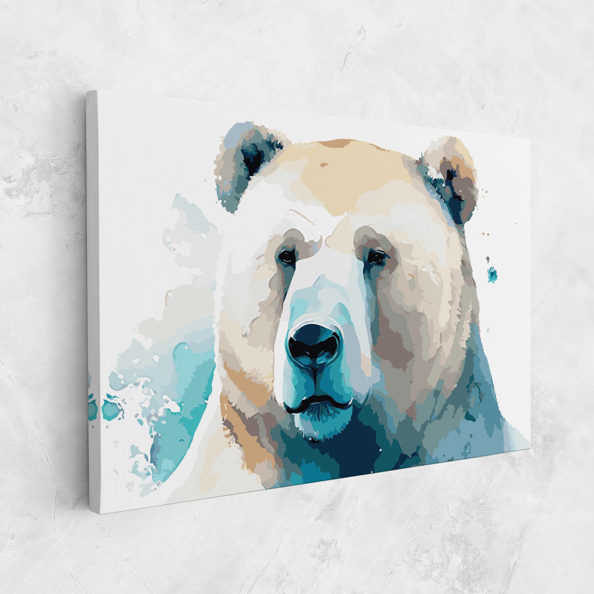 Leinwandbild Big Watercolor Bear mockup 1