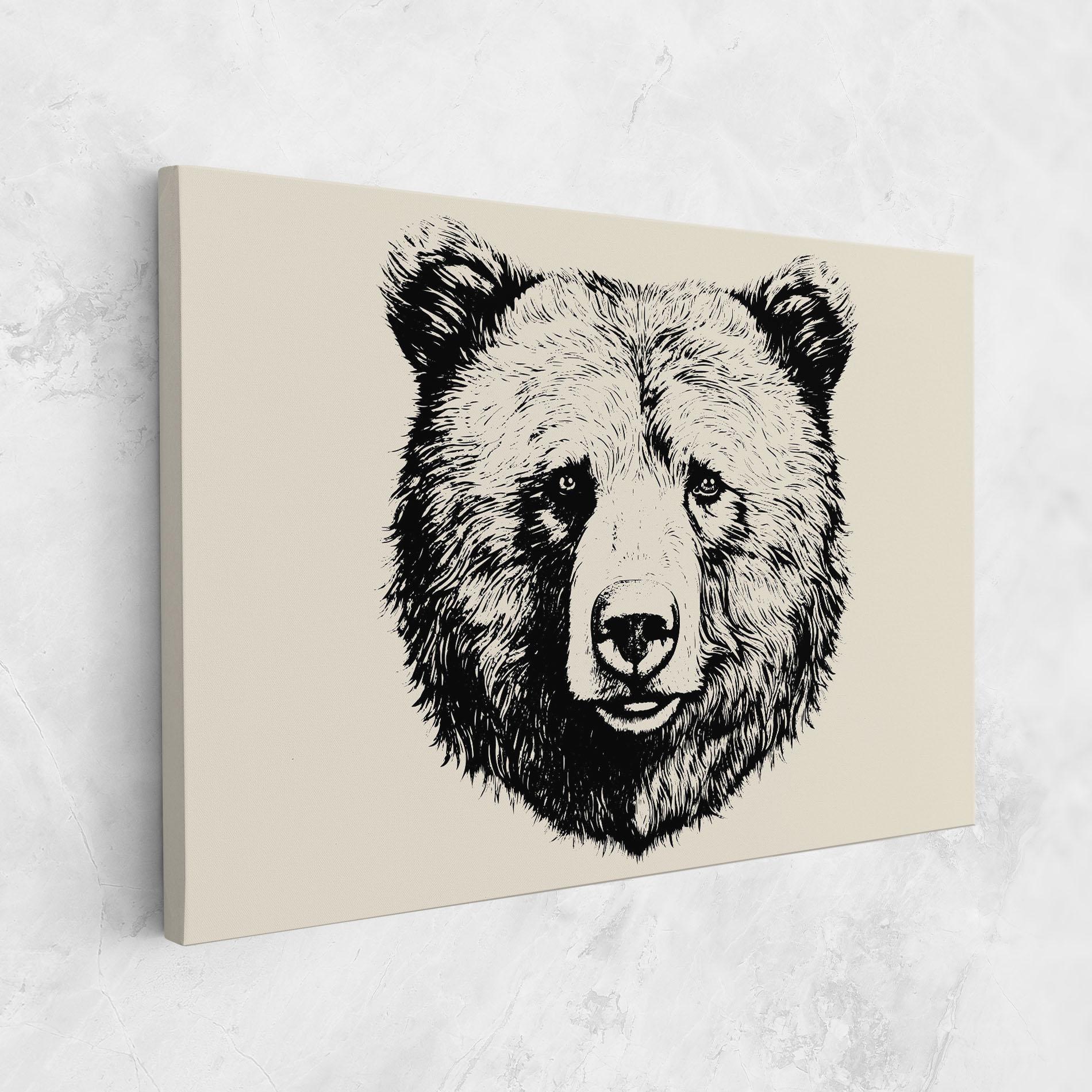 Leinwandbild Cream Head Bear mockup 1