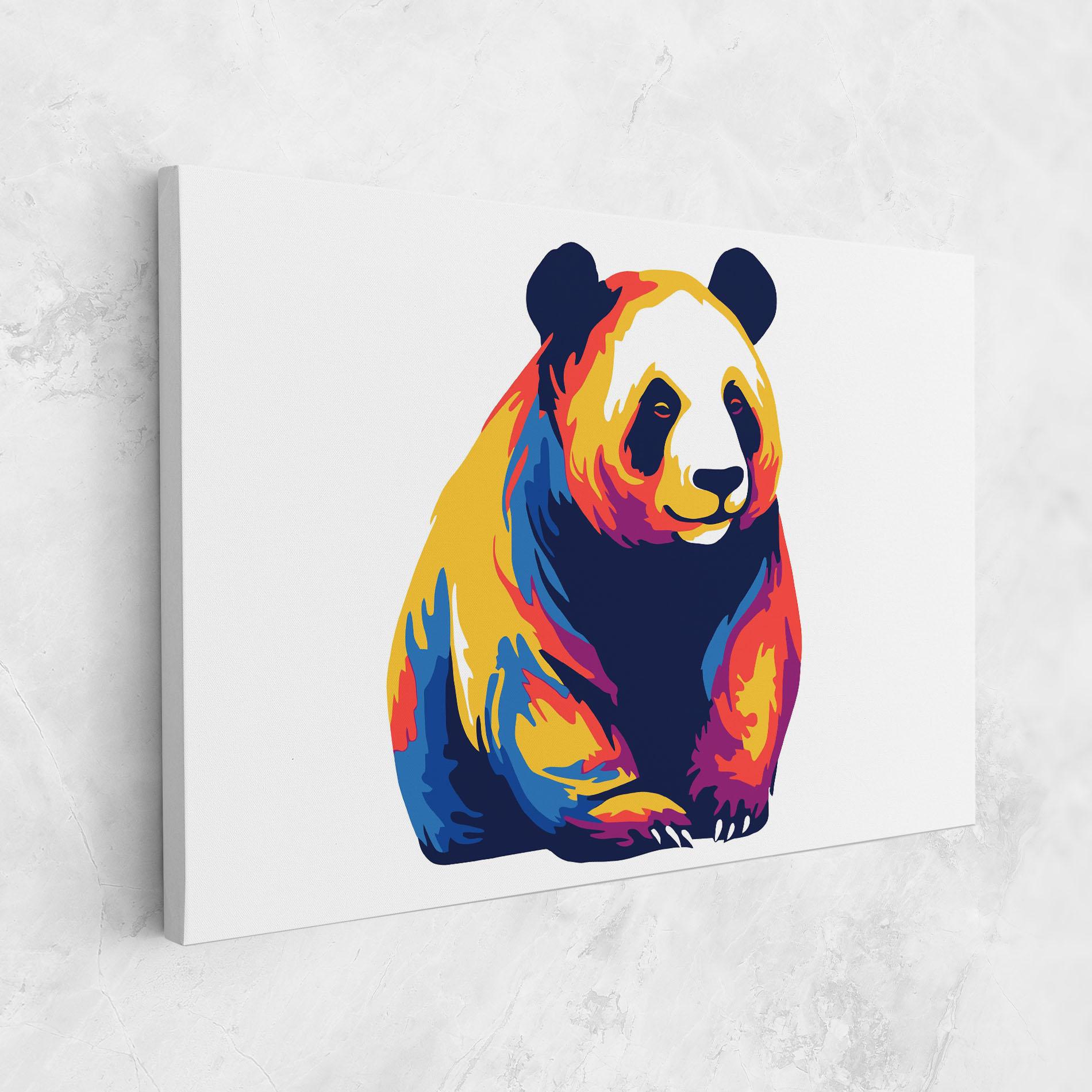 Leinwandbild Cute Panda mockup 1