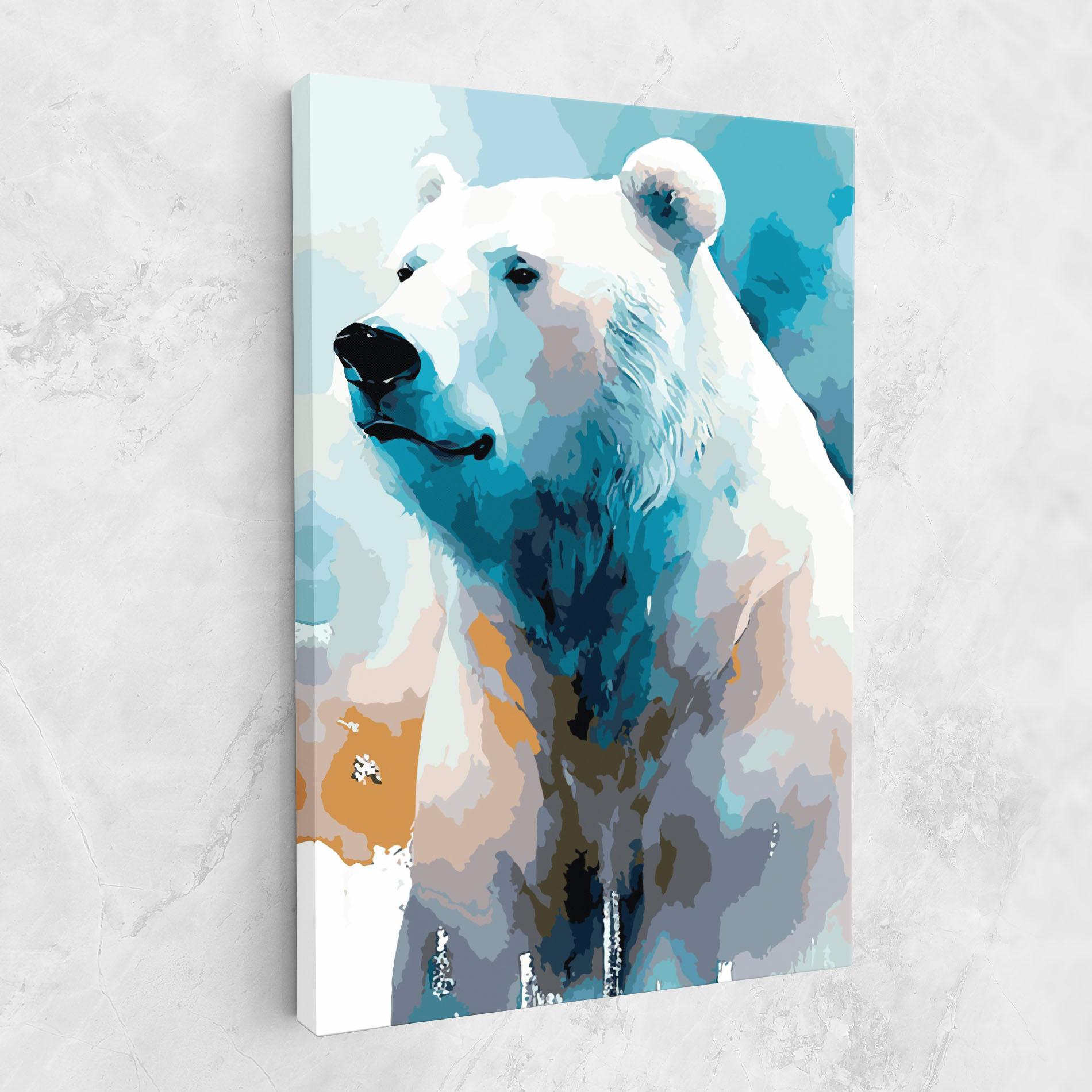 Leinwandbild Beautiful Icebear mockup 1