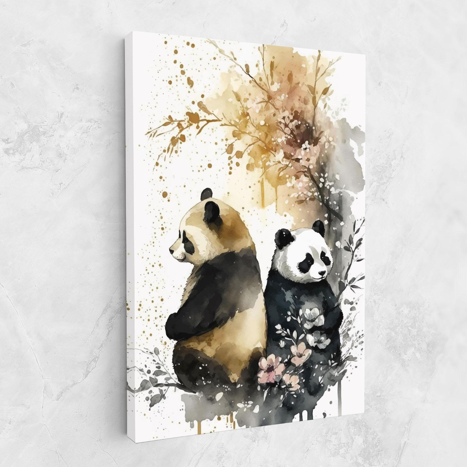Leinwandbild Gold Panda Art mockup 1