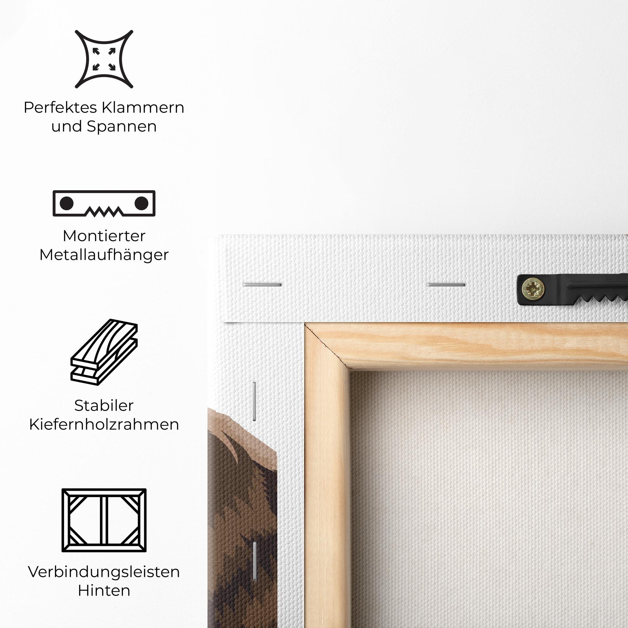 Leinwandbild Angry Walking Bear mockup 5