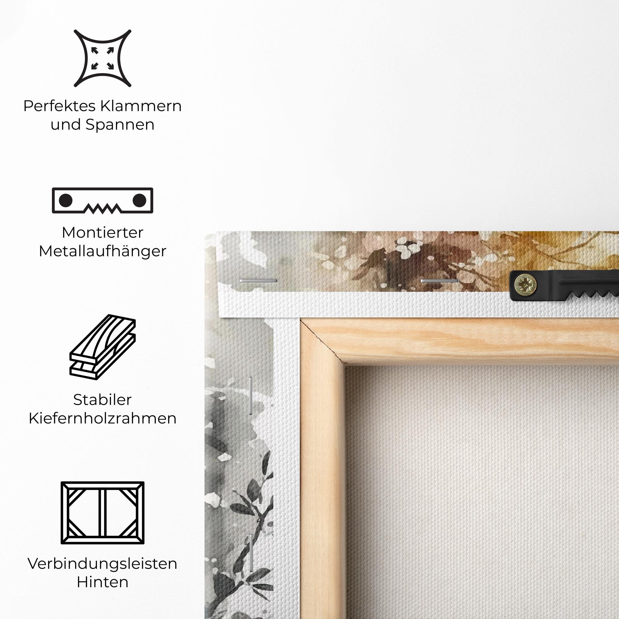 Leinwandbild Gold Panda Art mockup 5