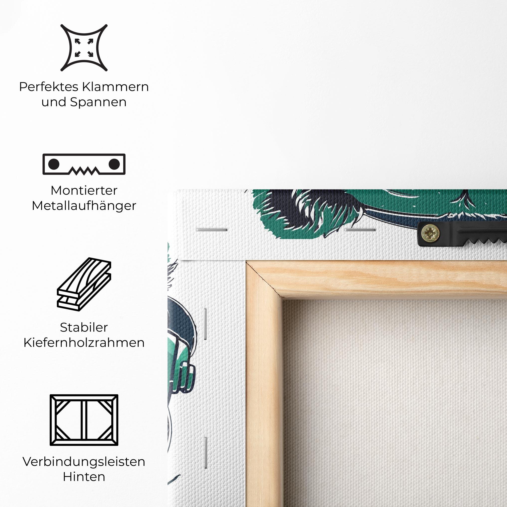 Leinwandbild Green Music Bear mockup 5