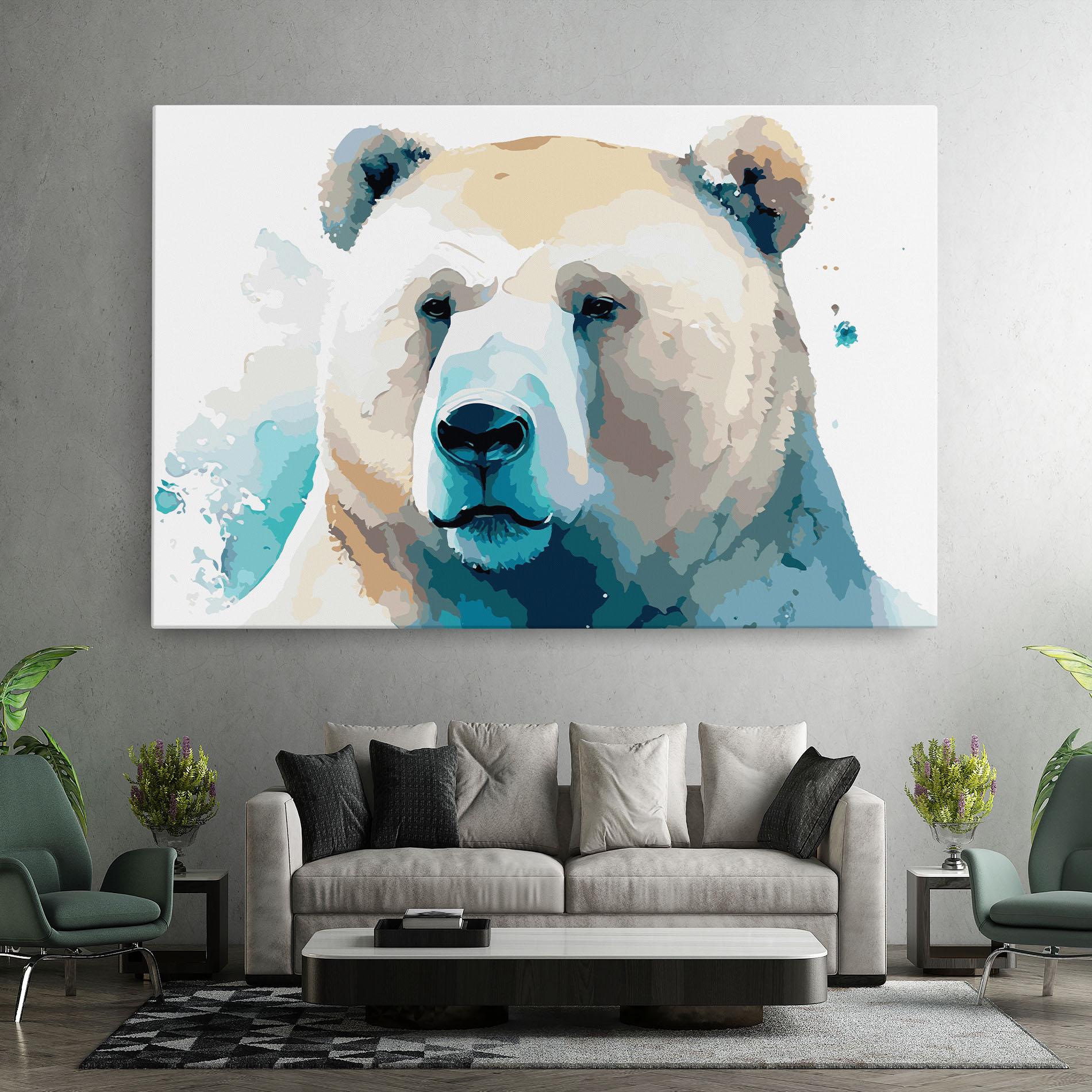Leinwandbild Big Watercolor Bear mockup 7