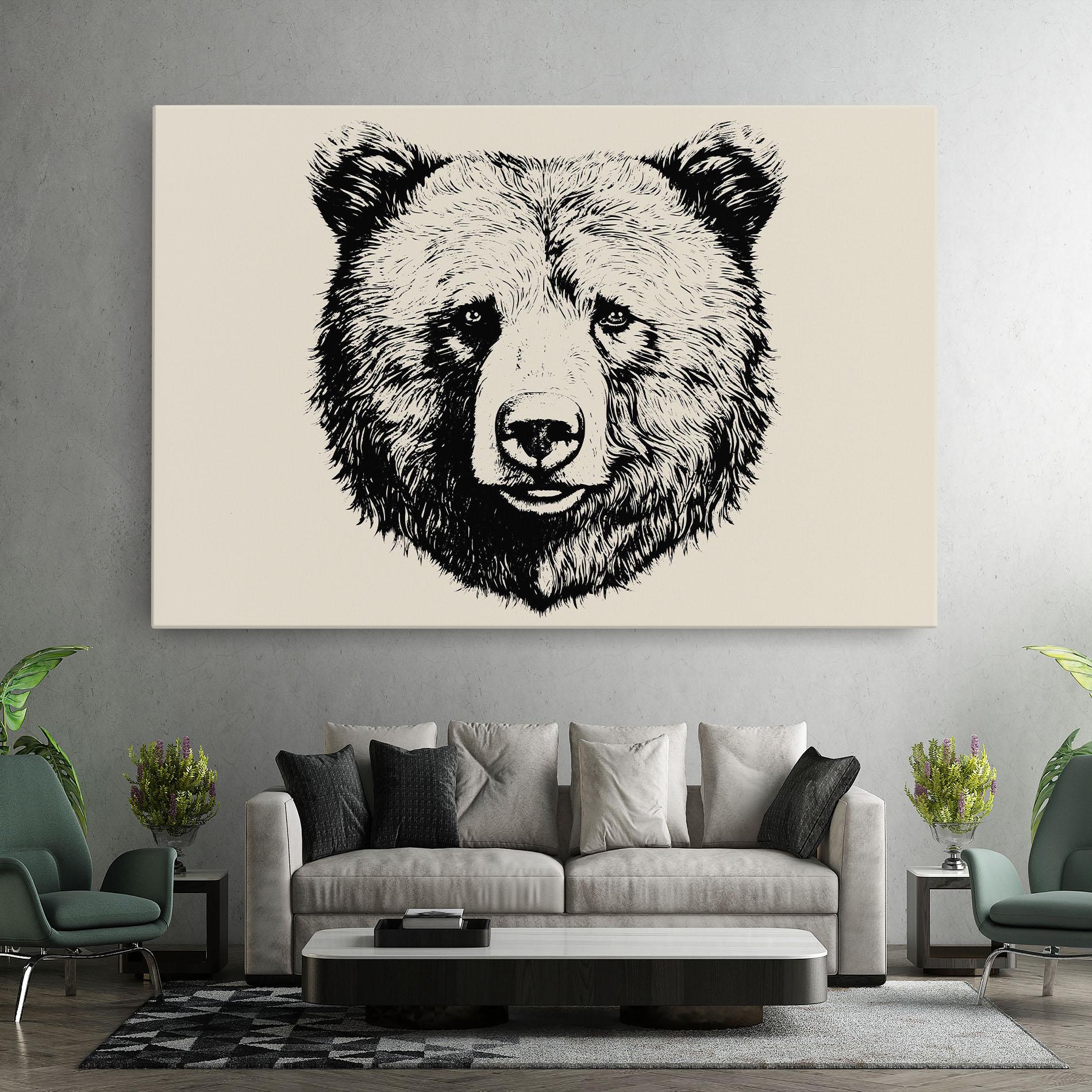 Leinwandbild Cream Head Bear mockup 7
