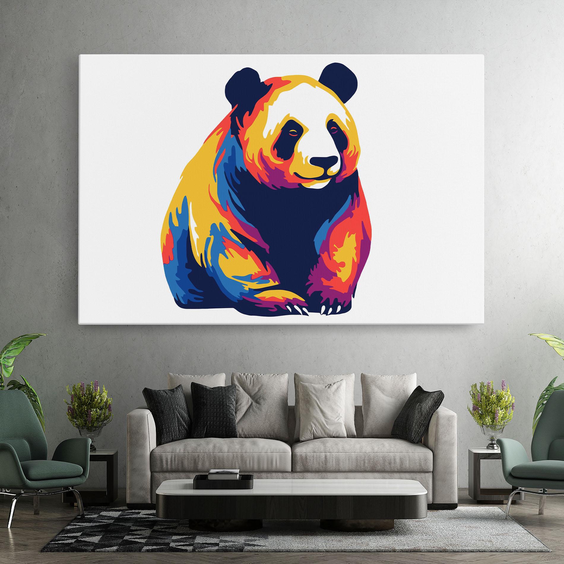 Leinwandbild Cute Panda mockup 7
