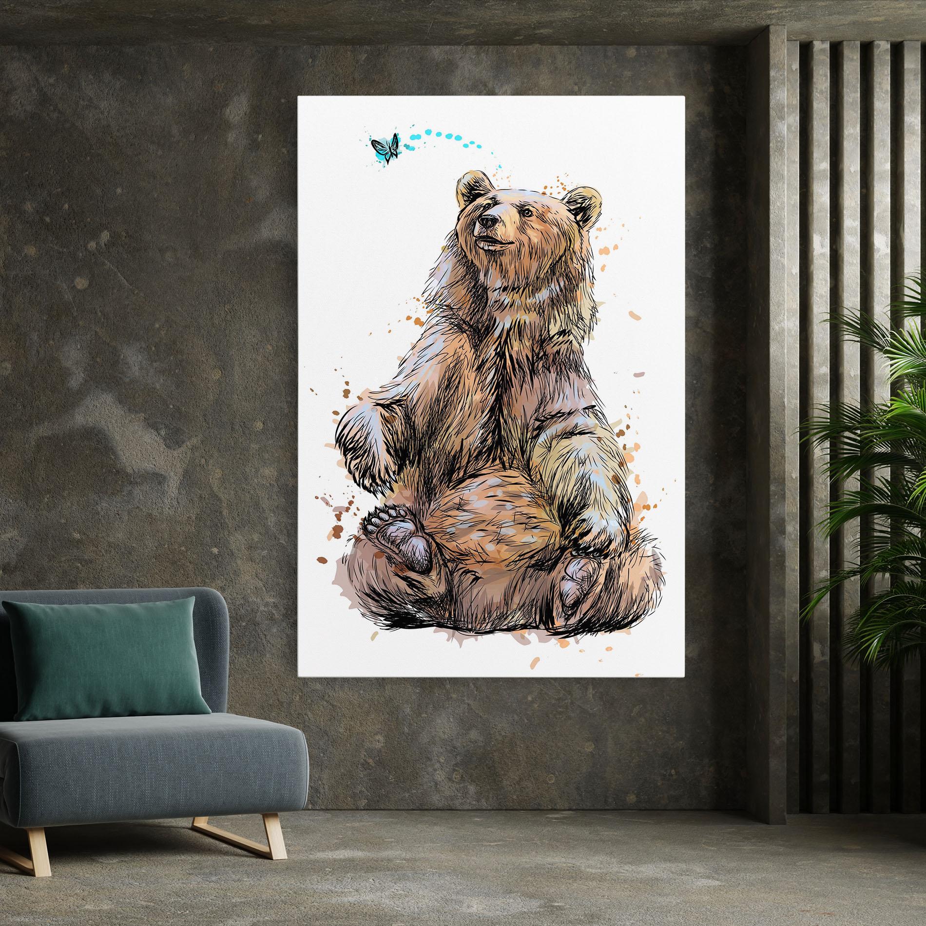 Leinwandbild Butterfly Bear mockup 7