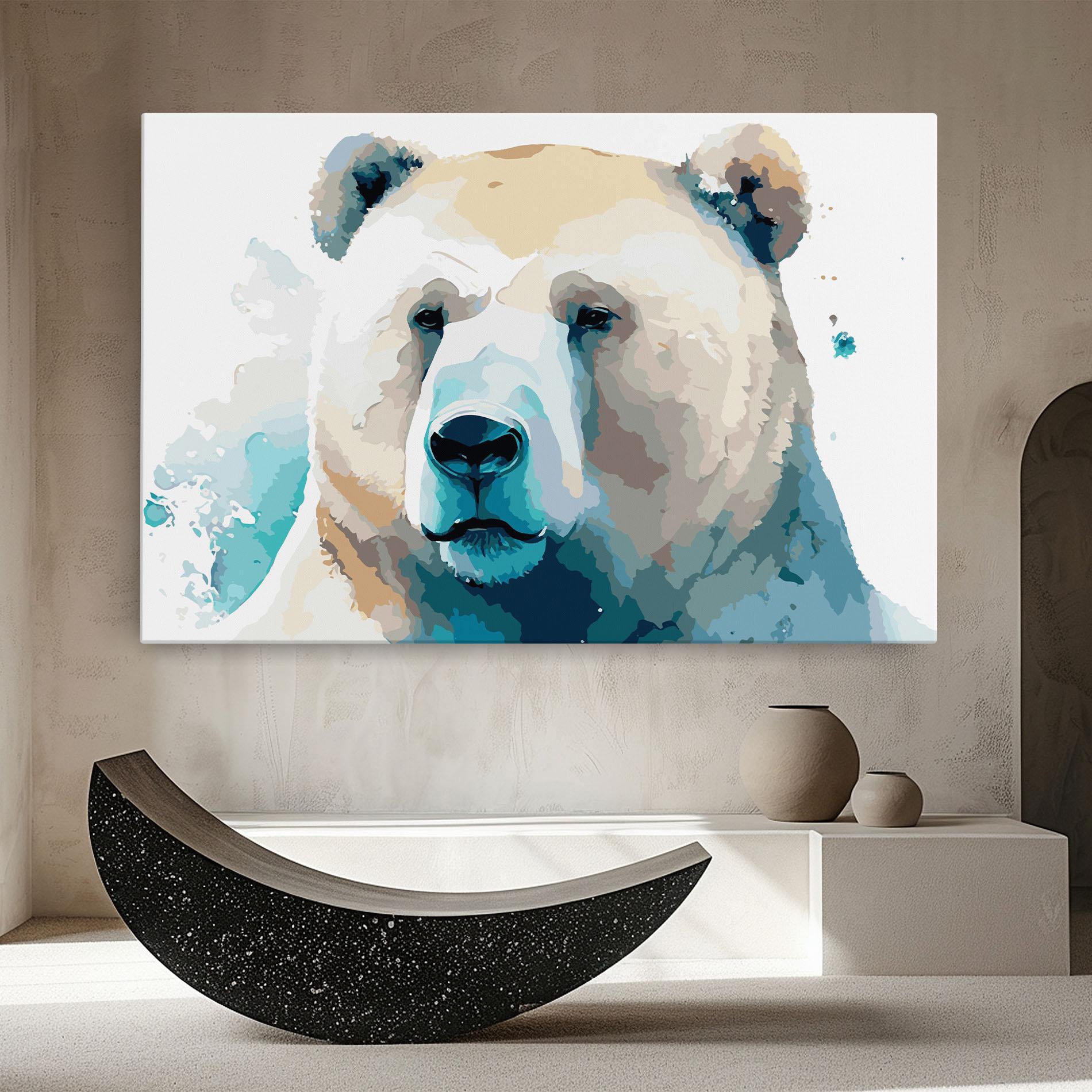 Leinwandbild Big Watercolor Bear mockup 8