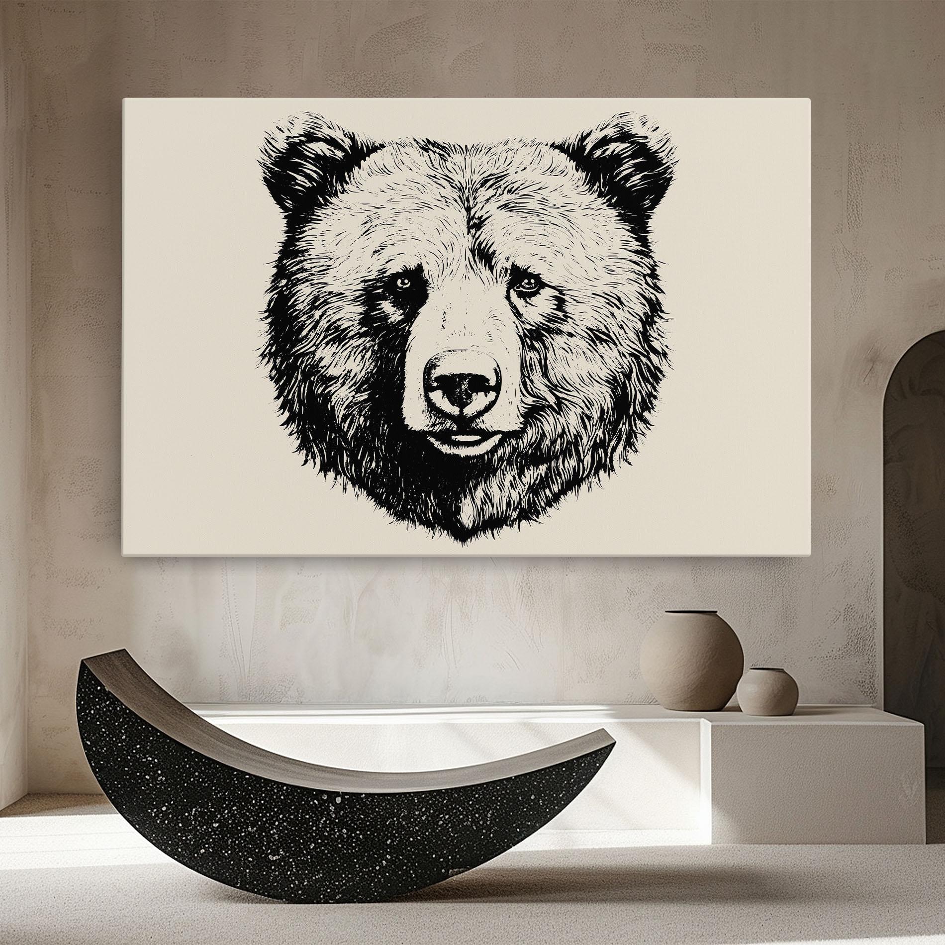 Leinwandbild Cream Head Bear mockup 8