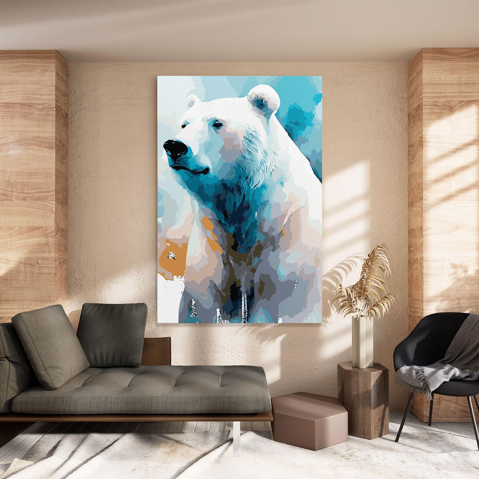 Leinwandbild Beautiful Icebear mockup 8