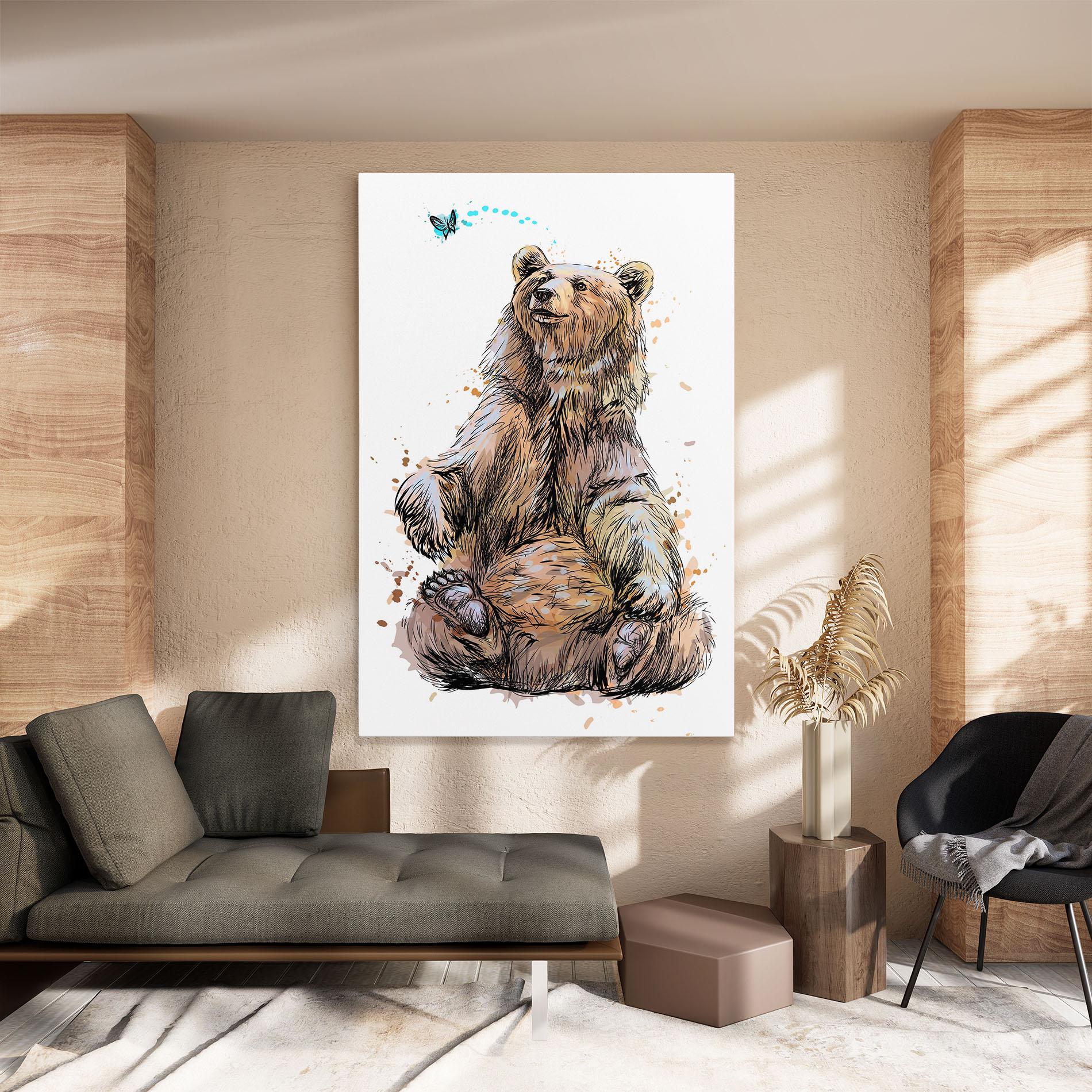 Leinwandbild Butterfly Bear mockup 8