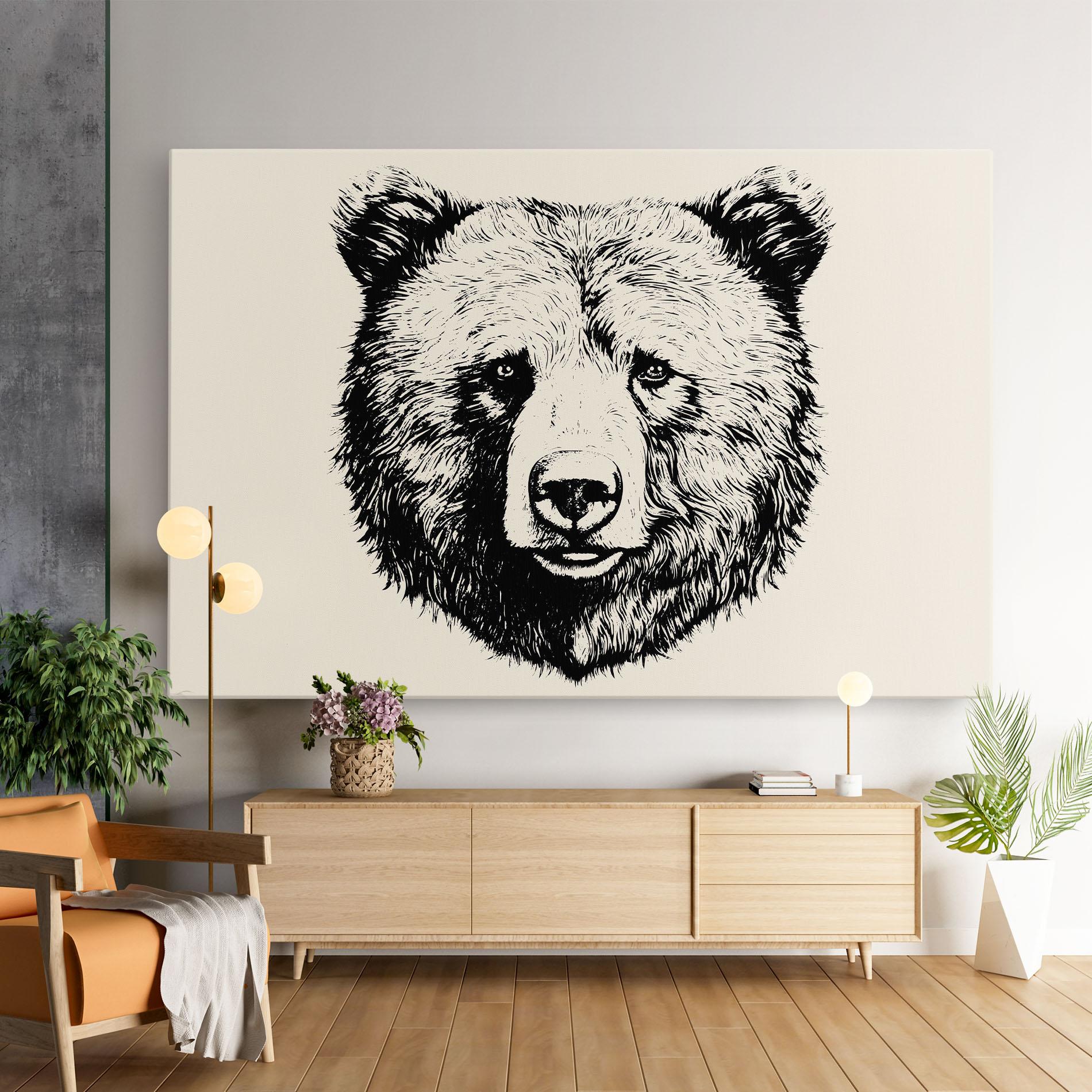 Leinwandbild Cream Head Bear mockup 9