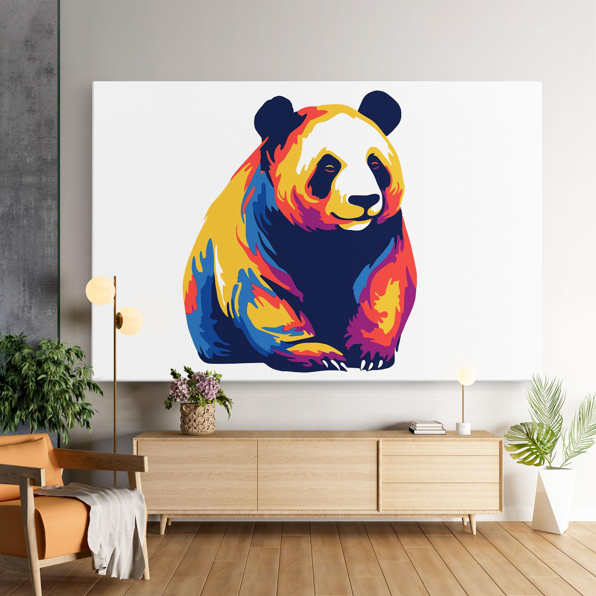 Leinwandbild Cute Panda mockup 9