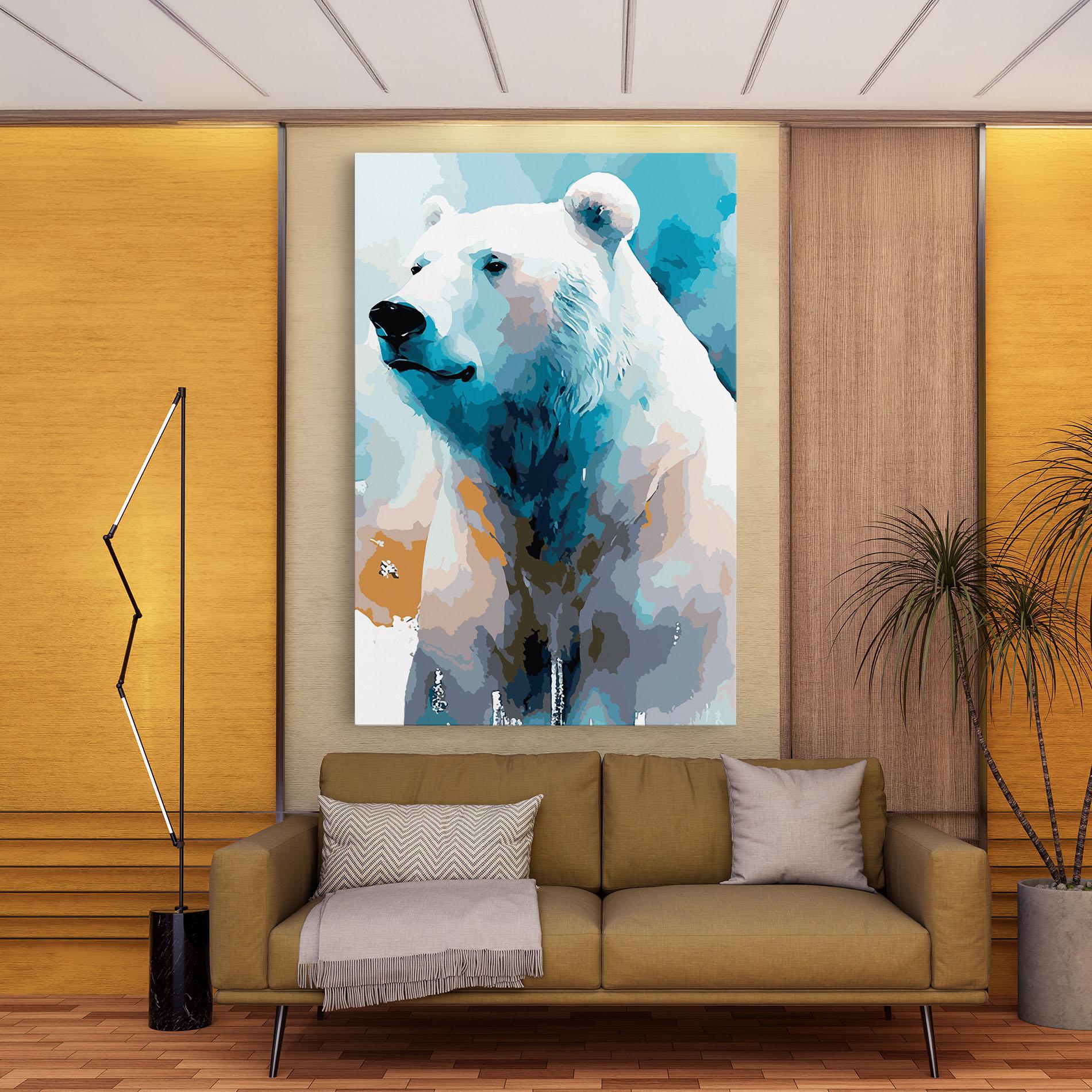 Leinwandbild Beautiful Icebear mockup 9