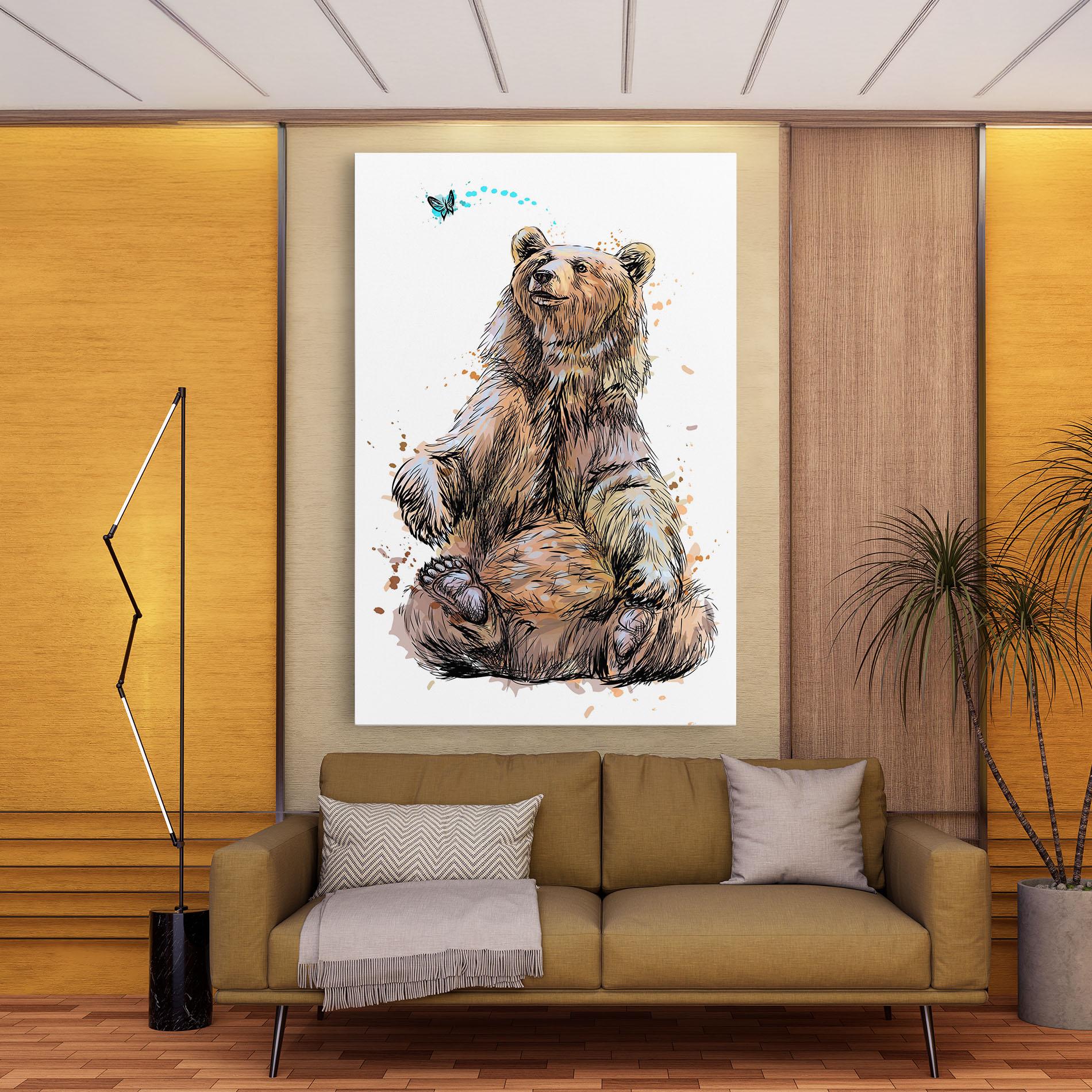 Leinwandbild Butterfly Bear mockup 9