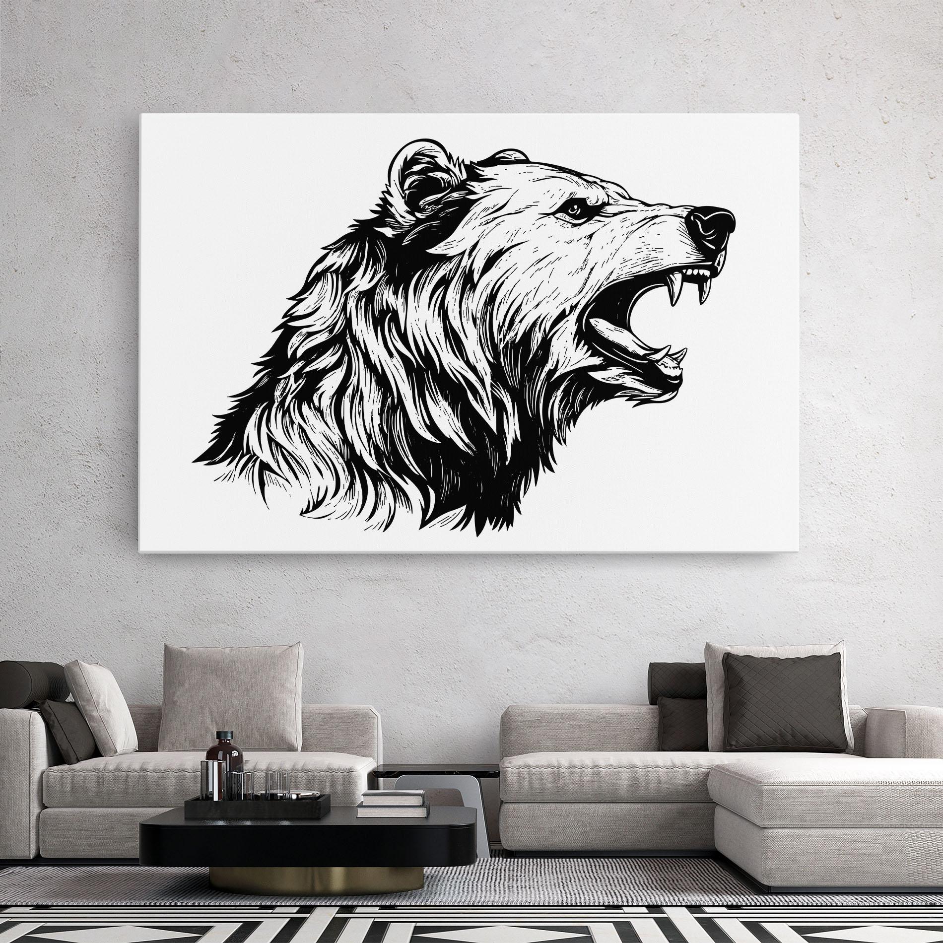Leinwandbild Angry Bear mockup 2