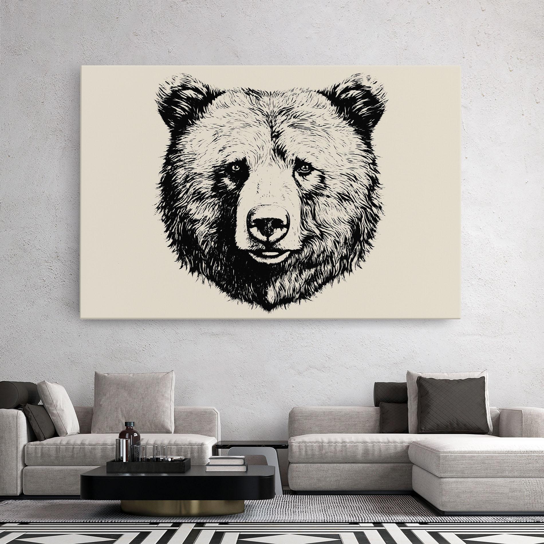 Leinwandbild Cream Head Bear mockup 2