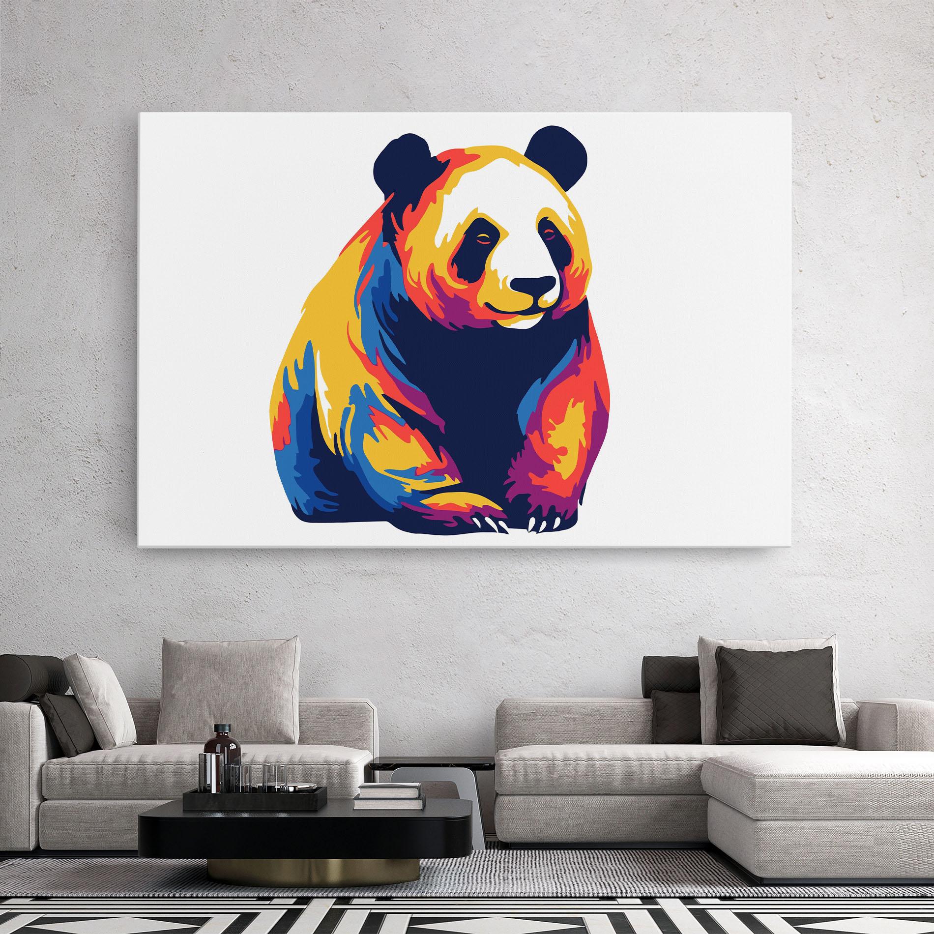 Leinwandbild Cute Panda mockup 2