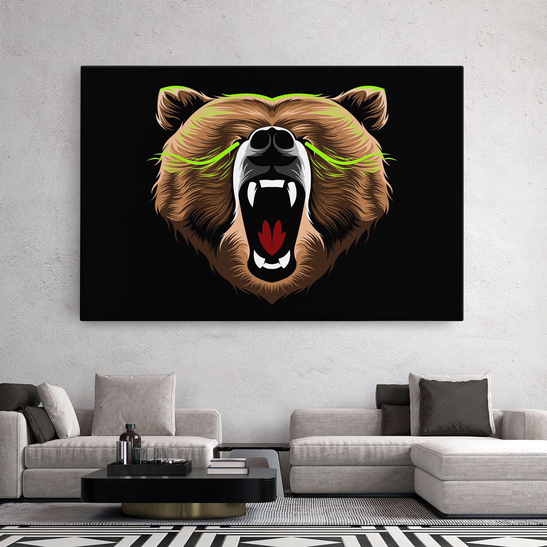 Green Line Bear mockup 2