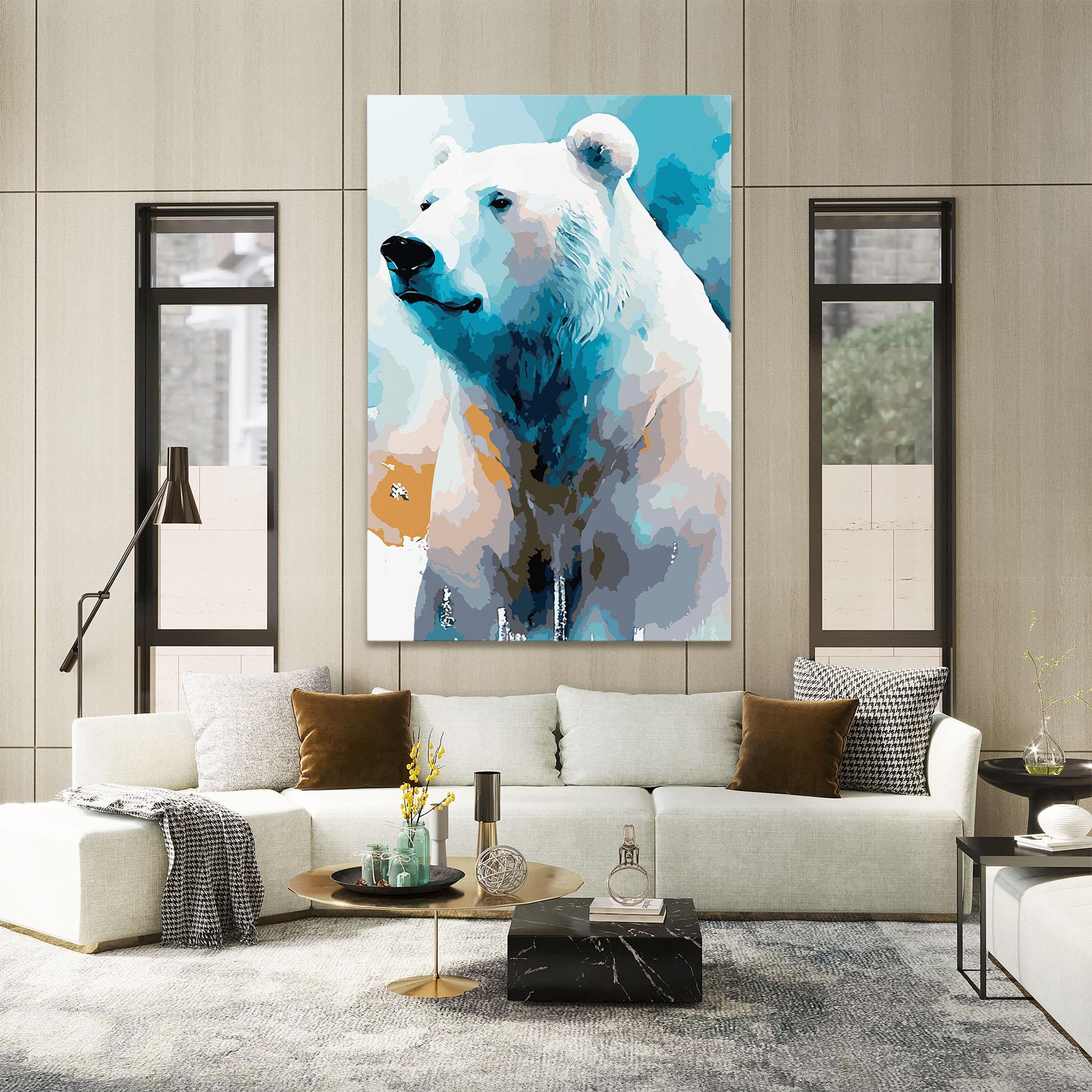 Leinwandbild Beautiful Icebear mockup 2